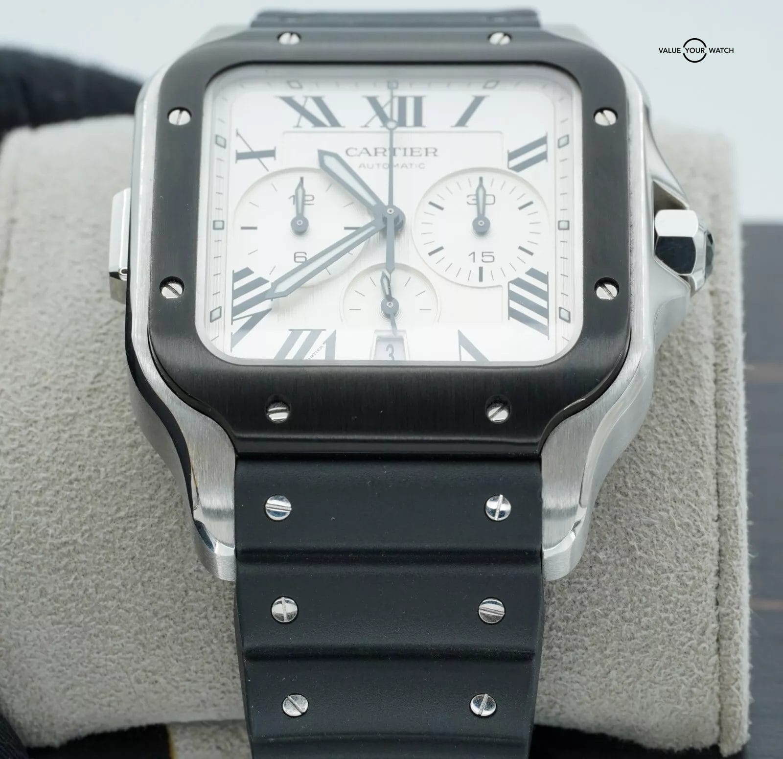 Cartier Santos de Cartier Chronograph XL WSSA0017 Silver Dial BOXES/PAPER! - Image 16