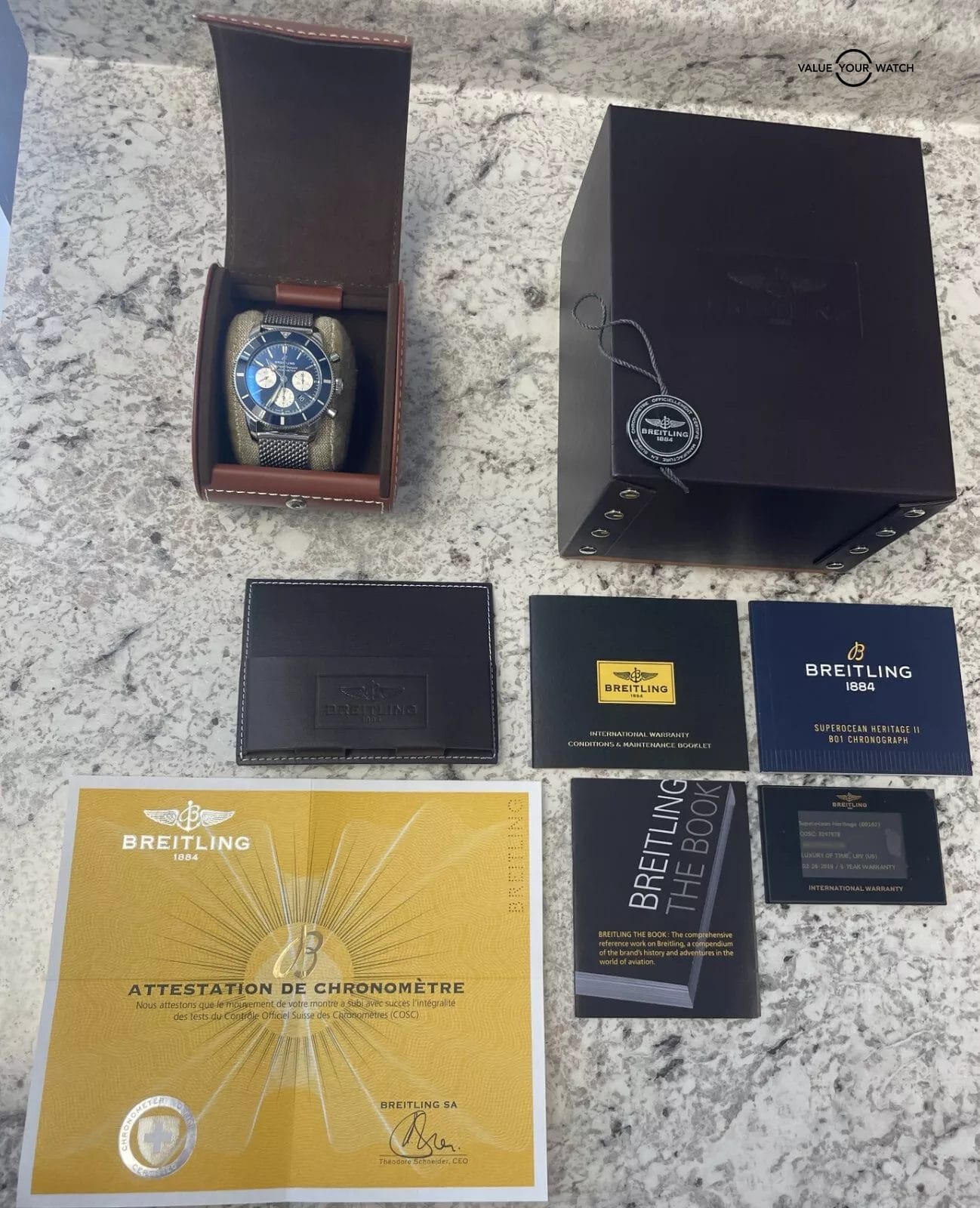 Breitling Superocean Heritage II AB0162 Chronograph B01 Blue Dial BOX/PAPERS! - Image 2