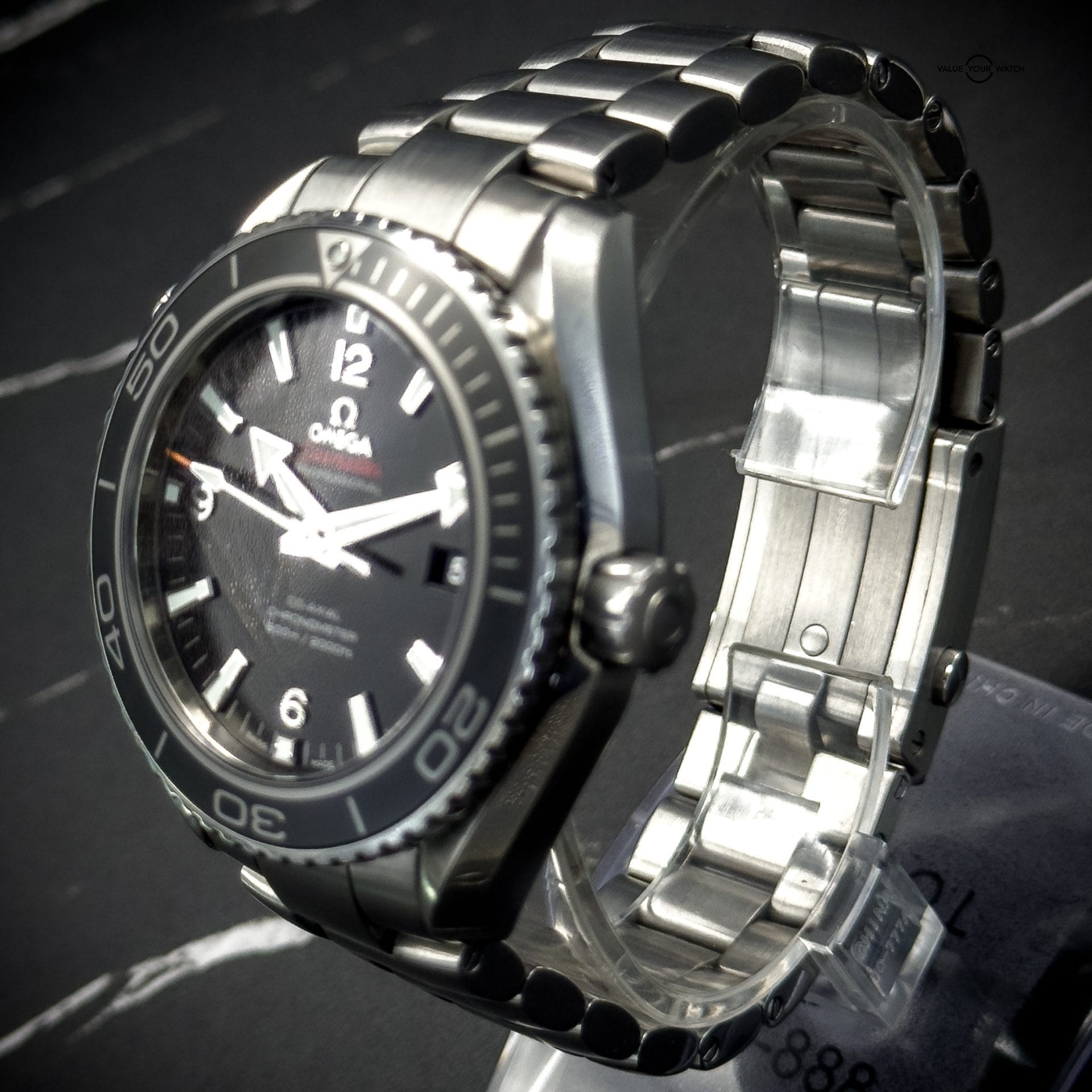 Omega Seamaster Planet Ocean 600M 45.5MM Black Dial Steel Bracelet - Image 3