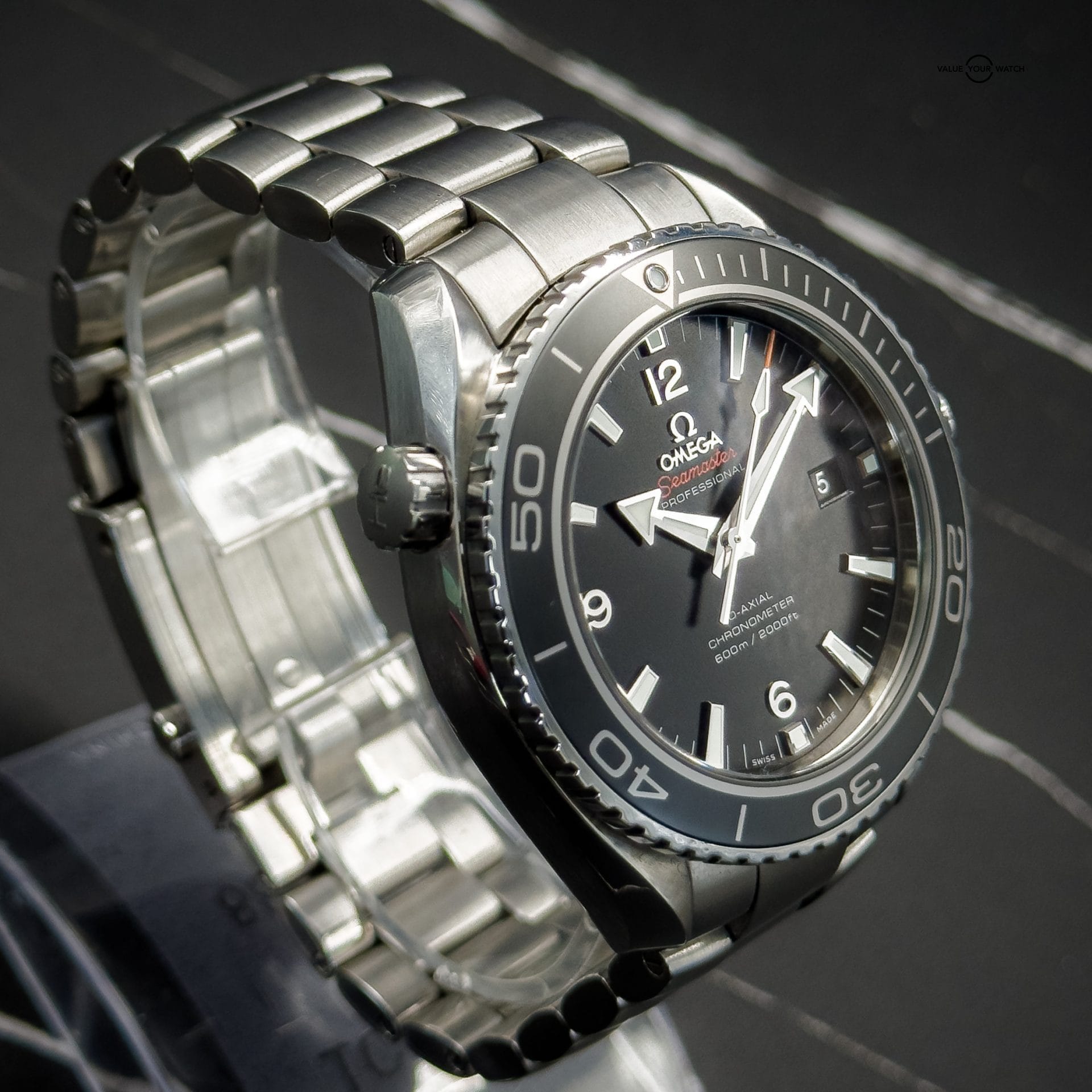 Omega Seamaster Planet Ocean 600M 45.5MM Black Dial Steel Bracelet - Image 4