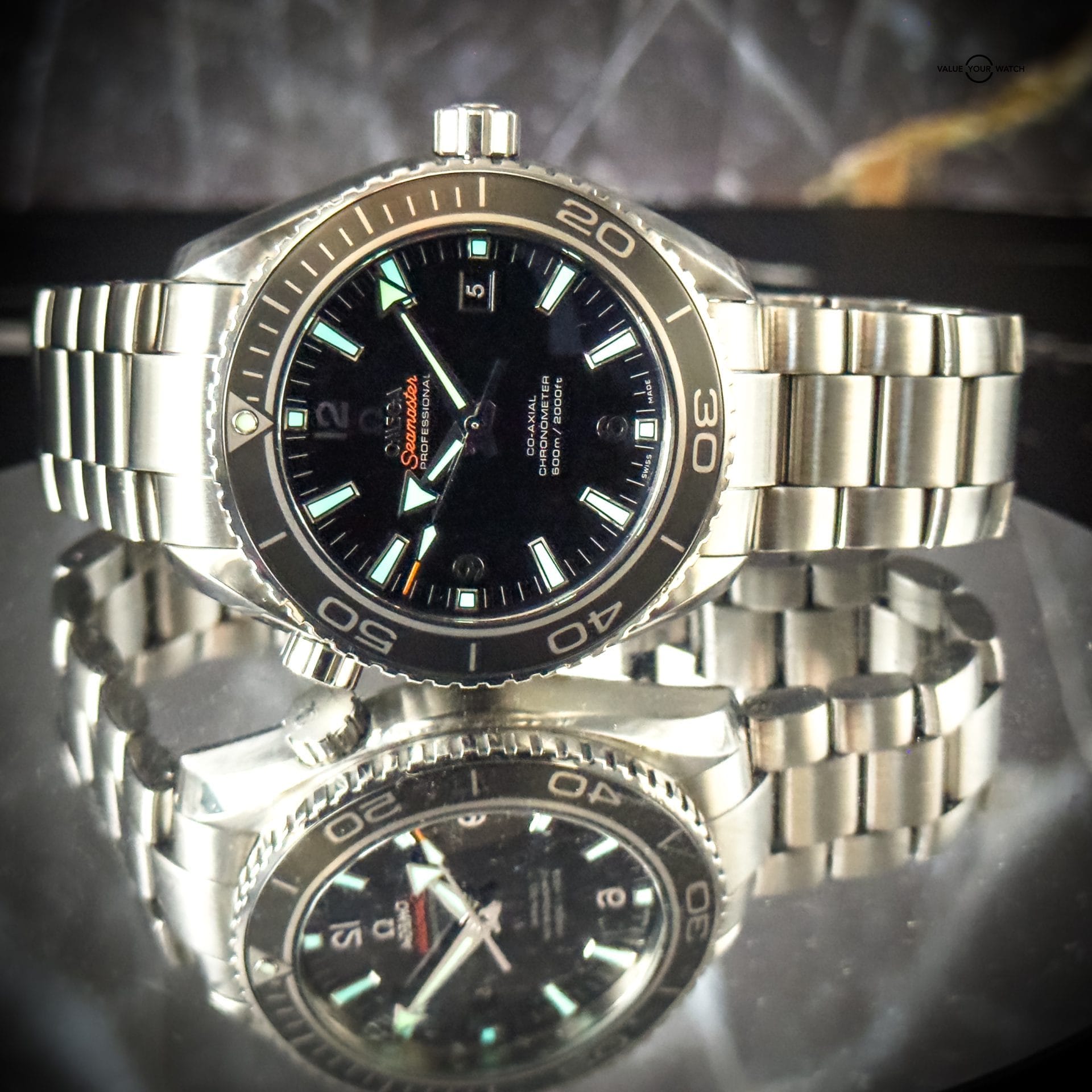 Omega Seamaster Planet Ocean 600M 45.5MM Black Dial Steel Bracelet - Image 10