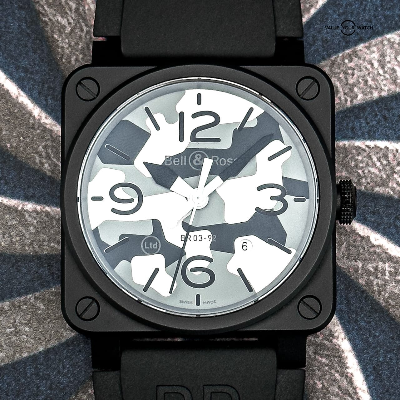 Bell & Ross Limited Edition White Camo BR03-92-CGCE/SCA, BR03-92 Full Set