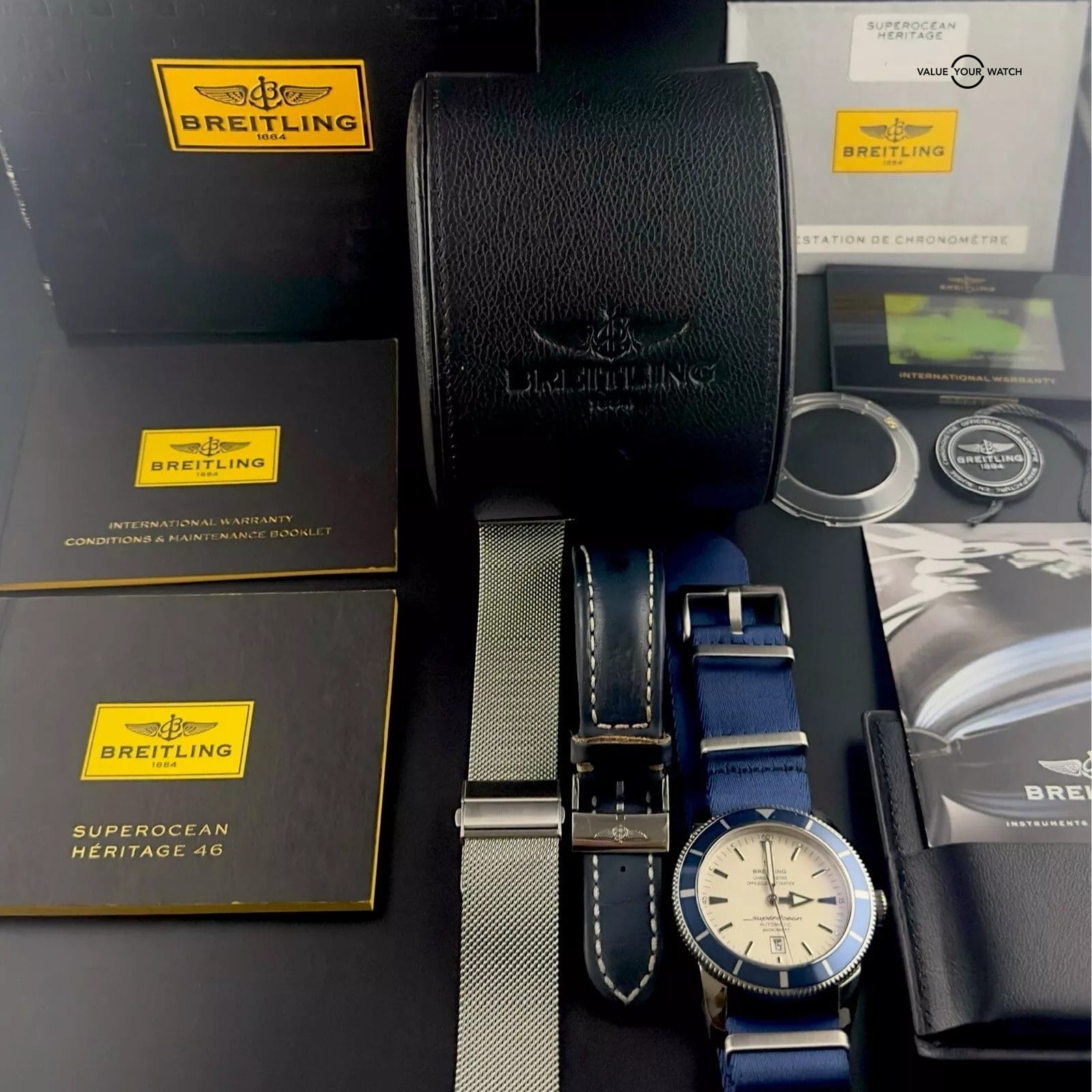 BREITLING Superocean Heritage 46mm A17320, Extra Straps, Full Complete Set, Auto - Image 5