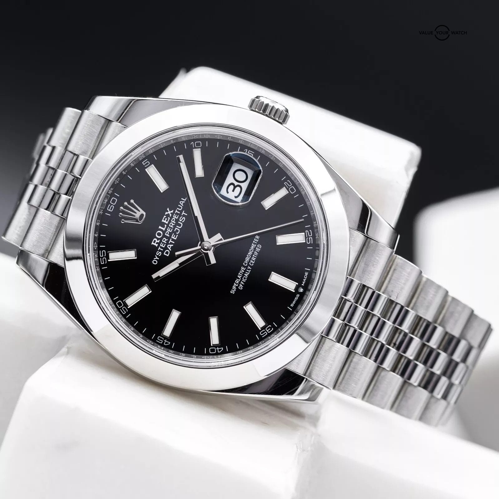 Rolex Datejust 41mm DJ41 Black Steel Jubilee - 126300 - 2022 Complete Set