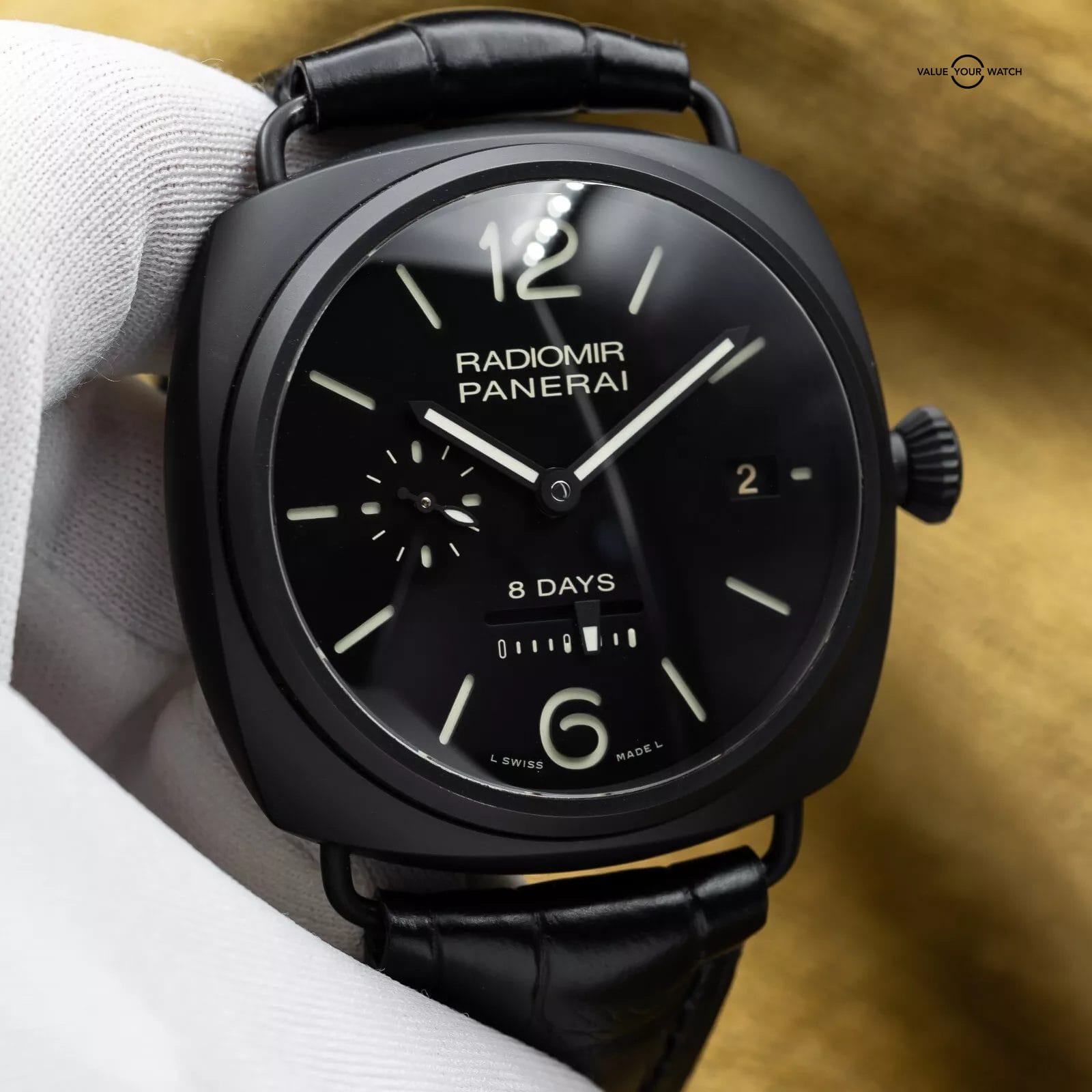 Panerai Radiomir 8 Days Black Ceramica PAM00384 PAM 384 Complete Set 2019 - Image 5