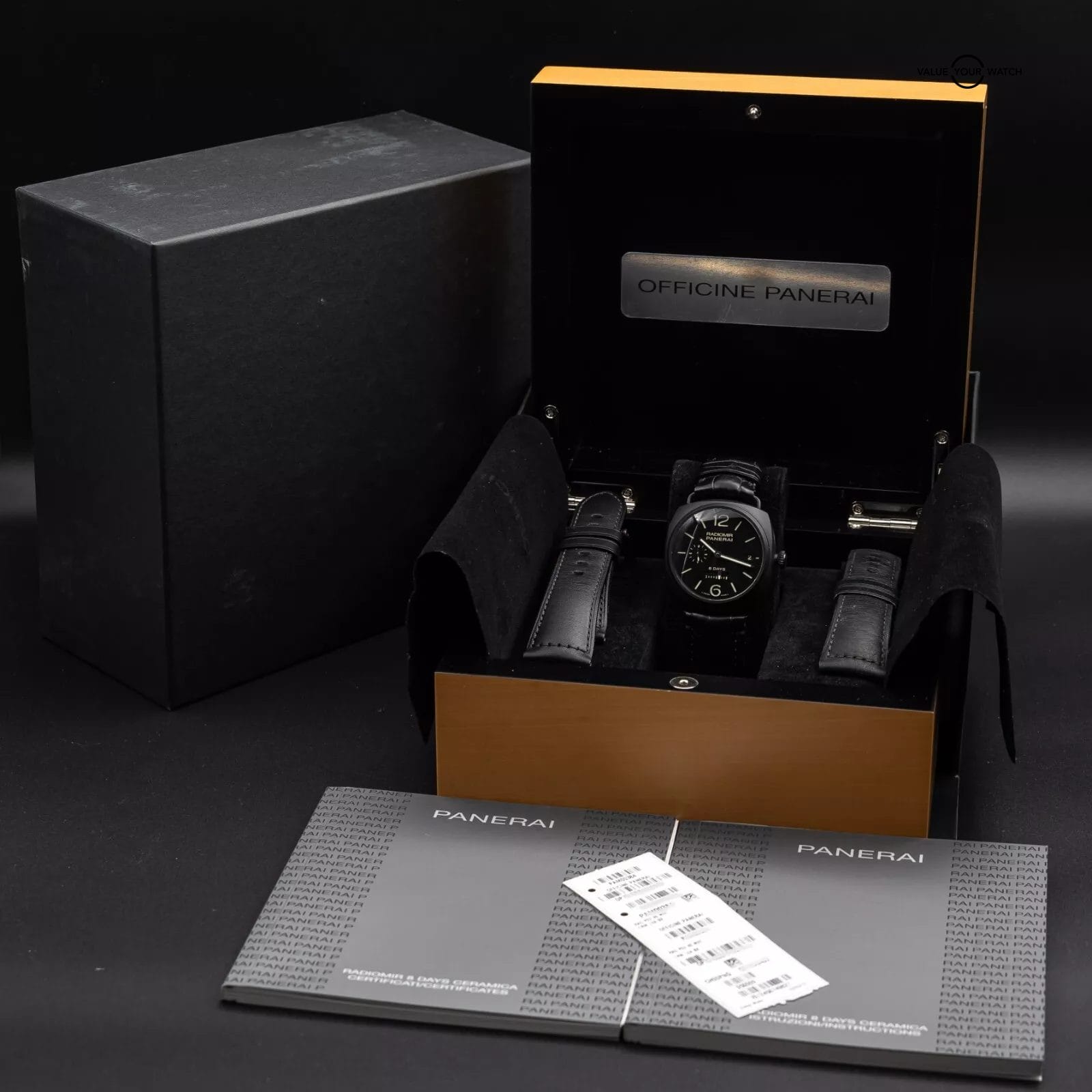 Panerai Radiomir 8 Days Black Ceramica PAM00384 PAM 384 Complete Set 2019 - Image 11