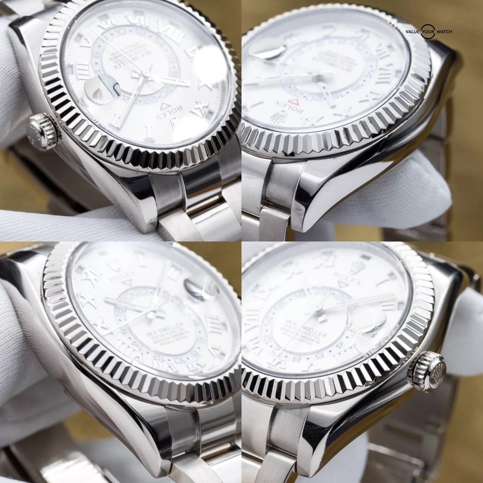 Rolex Sky-Dweller White Gold Ivory Dial Romans 42mm Discontinued 326939 Full Set - Image 5