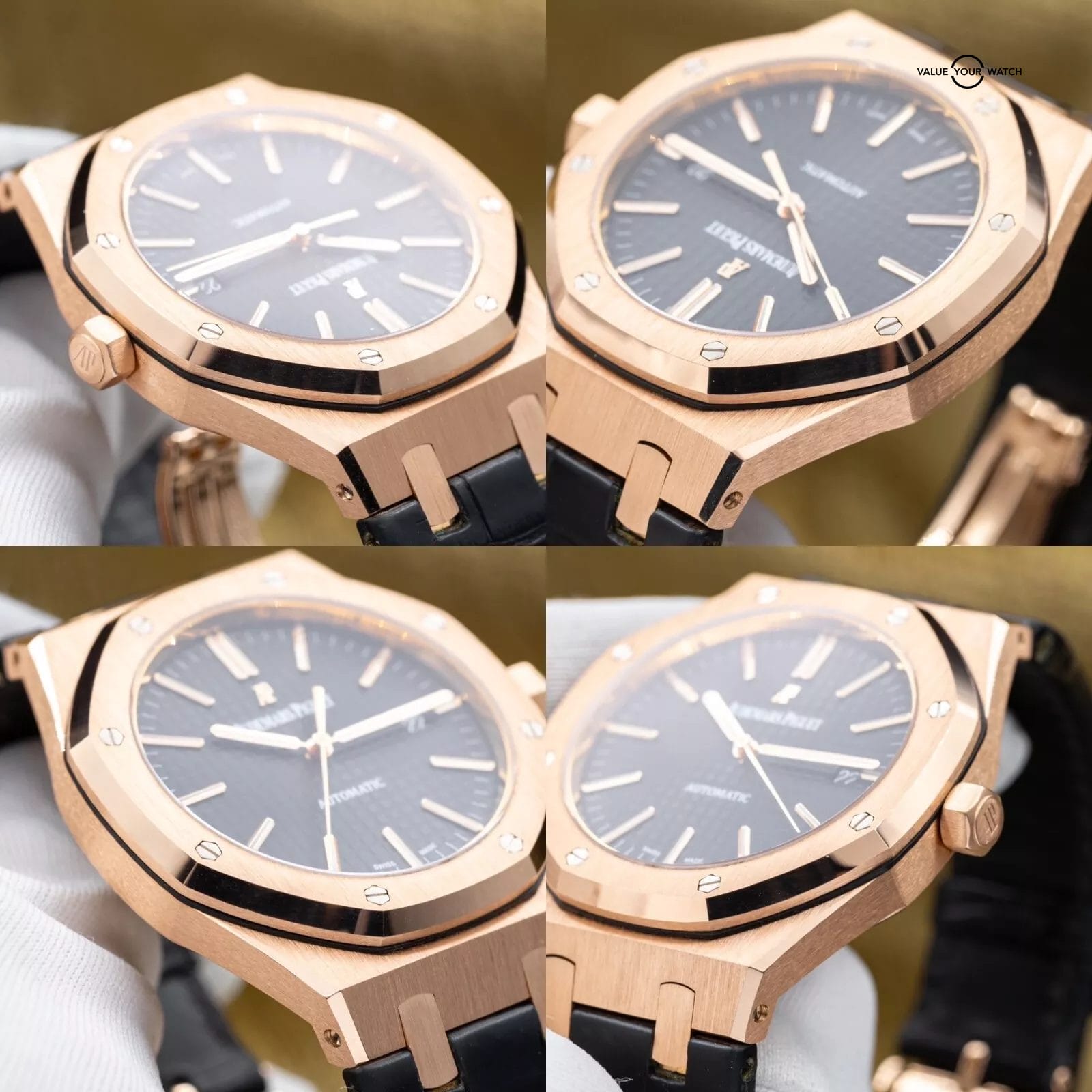 Audemars Piguet Royal Oak 41mm AP 15400OR Rose Gold Black Dial Full Set - Image 9
