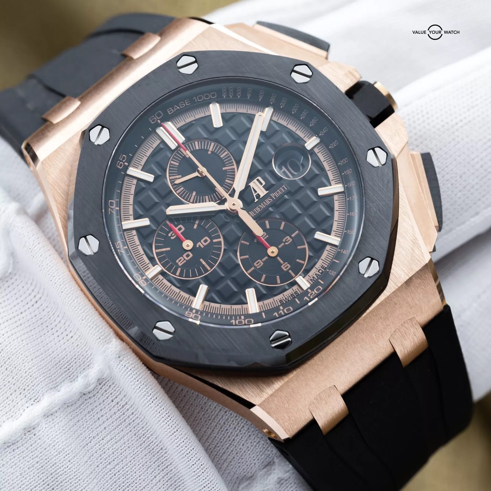Audemars Piguet Royal Oak Offshore Chrono 44mm Rose Gold AP 26401RO Full Set - Image 3