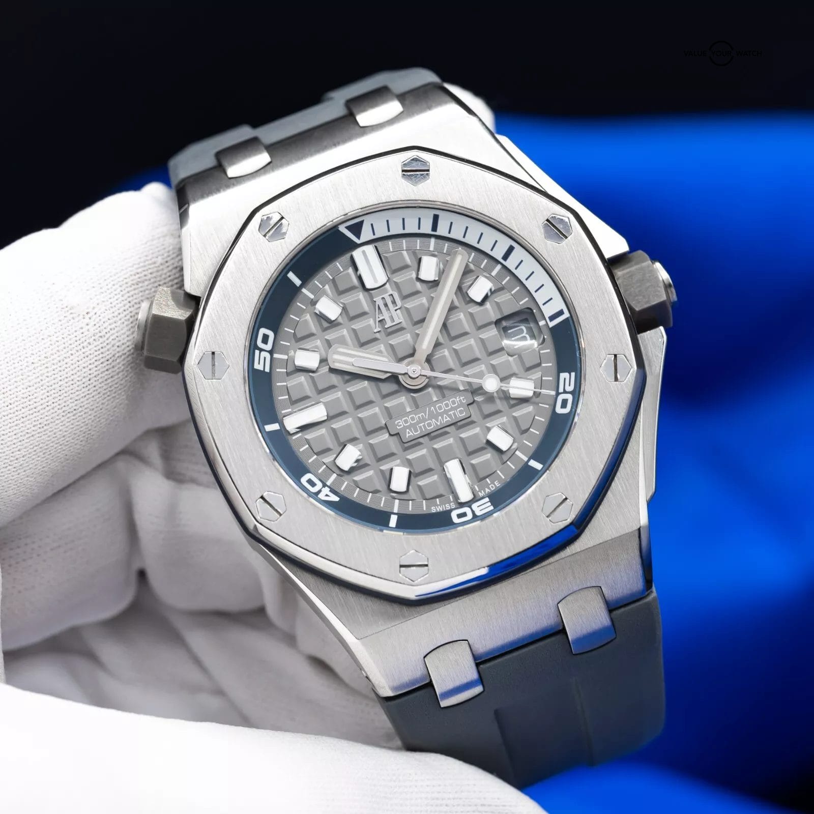 AUDEMARS PIGUET ROYAL OAK OFFSHORE DIVER 15720ST GREY DIAL Box & Papers - Image 7
