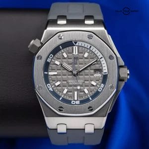 AUDEMARS PIGUET ROYAL OAK OFFSHORE DIVER 15720ST GREY DIAL Box & Papers
