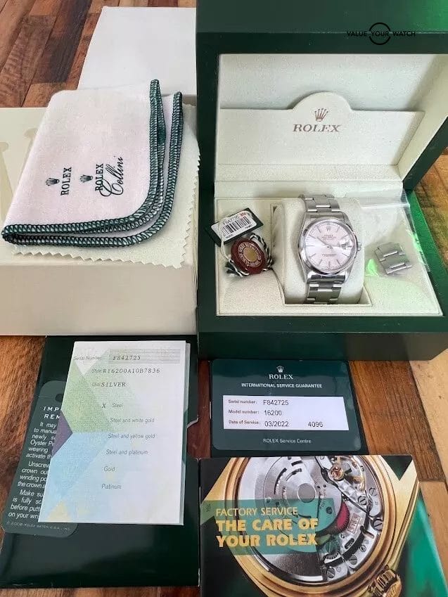 Rolex Datejust 16200 36mm Full Set Silver Dial 2005 Rolex Serviced in 2022 - Image 5