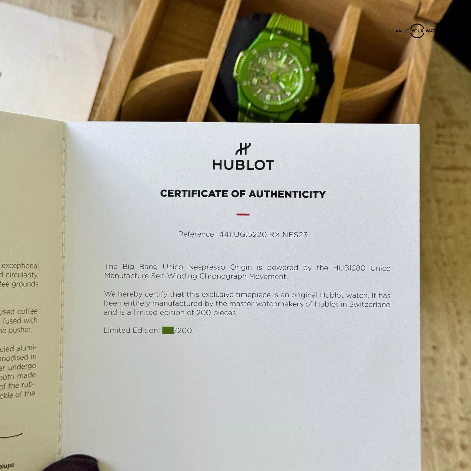 New Hublot Big Bang Unico Nespresso Origin - Pristine Full Collector’s Set - Image 12