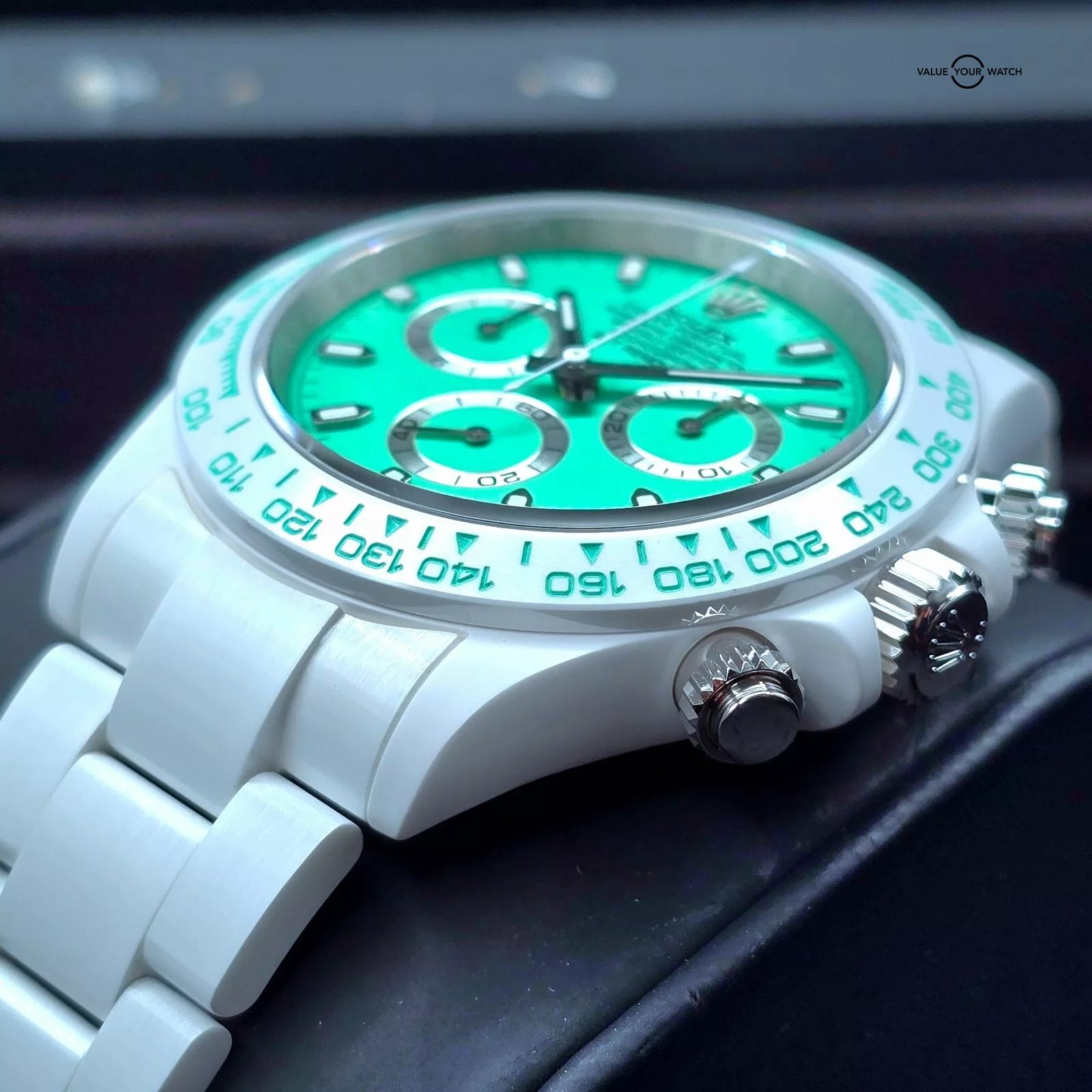 AET Remould Rolex Daytona, Biscay Green and white ceramic, 1 of only 18! - Image 2