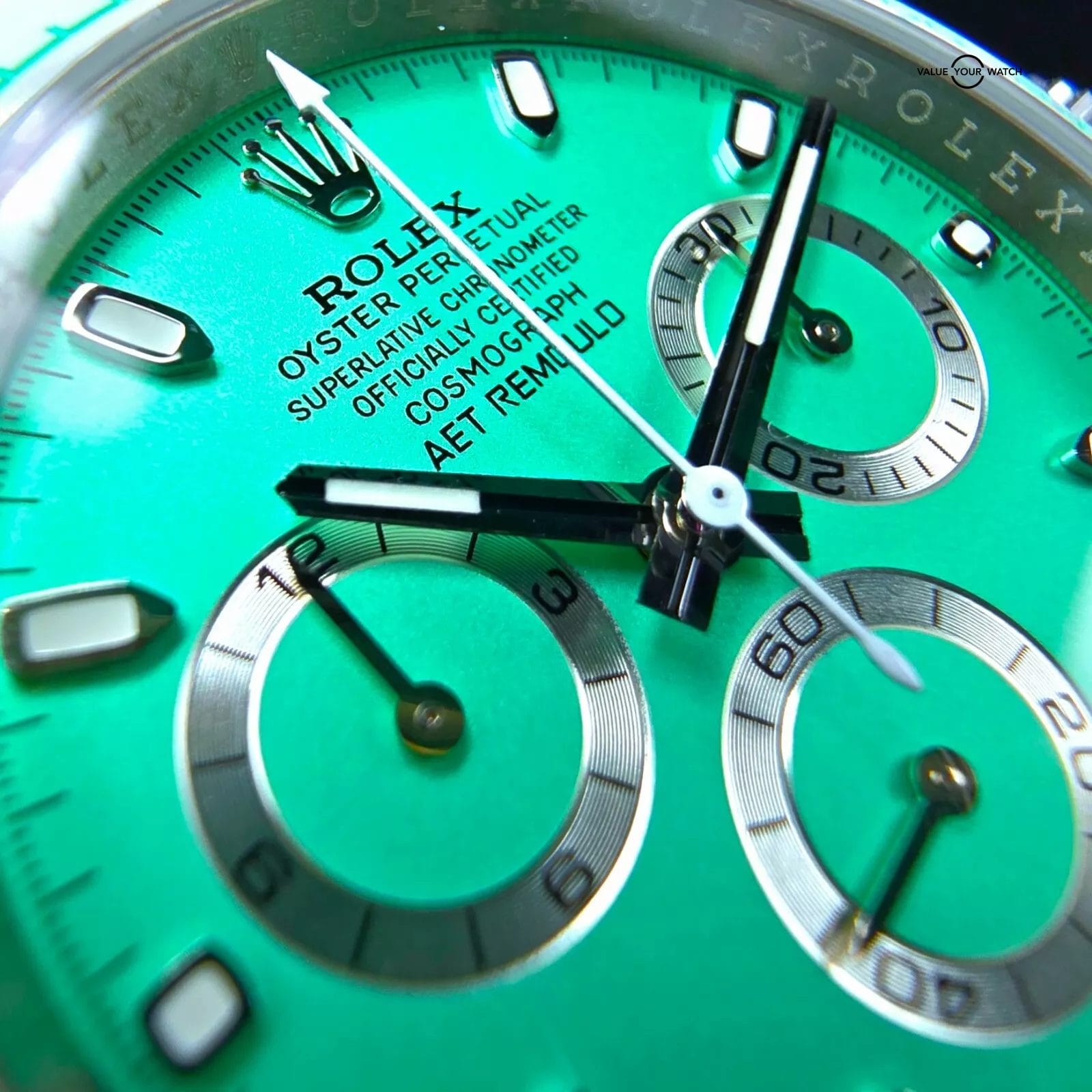 AET Remould Rolex Daytona, Biscay Green and white ceramic, 1 of only 18! - Image 4