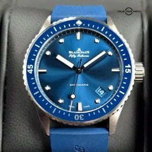 Blancpain Fifty Fathoms Bathyscape Grey satin Ceramic, blue dial. Full set 2023!