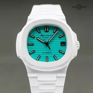 2025 Patek Philippe Nautilus 5711 White Ceramic Tiffany Blue by AET Remould