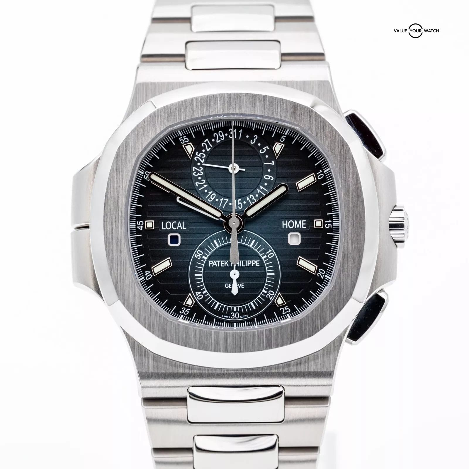 2024 Patek Philippe Nautilus 5990/1A-011 Blue Dial Travel Time Chronograph - Image 3