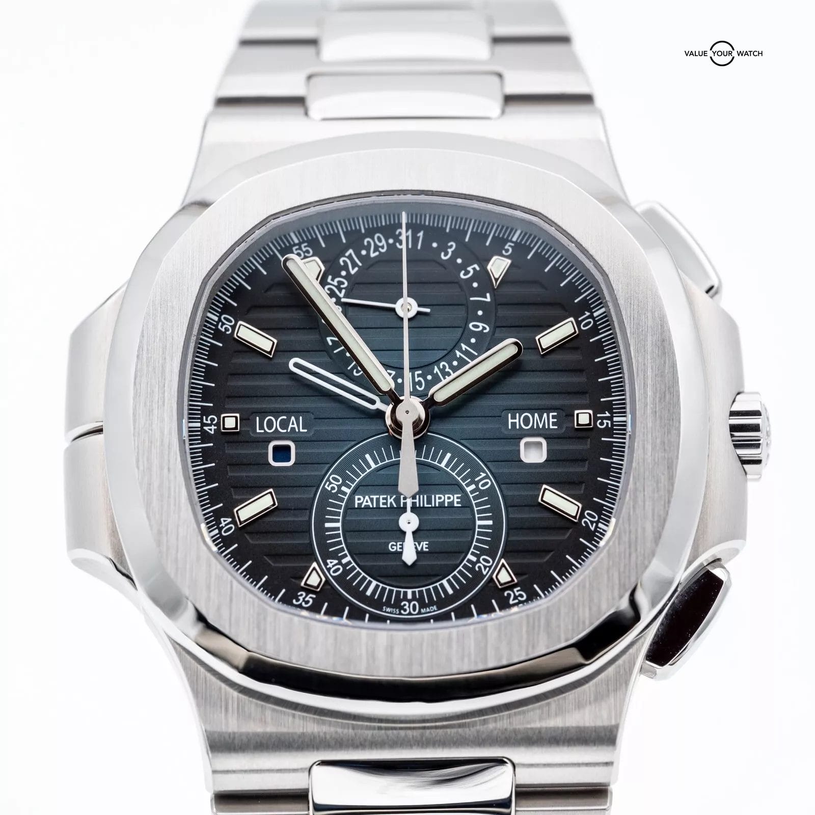 2024 Patek Philippe Nautilus 5990/1A-011 Blue Dial Travel Time Chronograph - Image 4