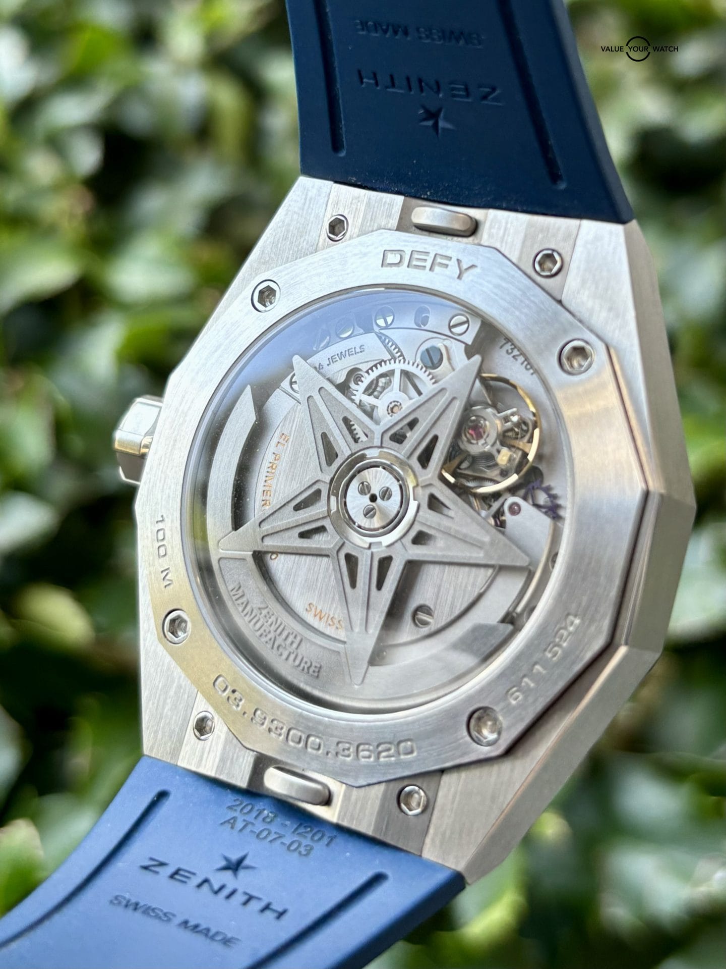 Zenith Defy Skyline 03.9300.3620/51.I001 Blue Dial Full Set WARRANTY - Image 9