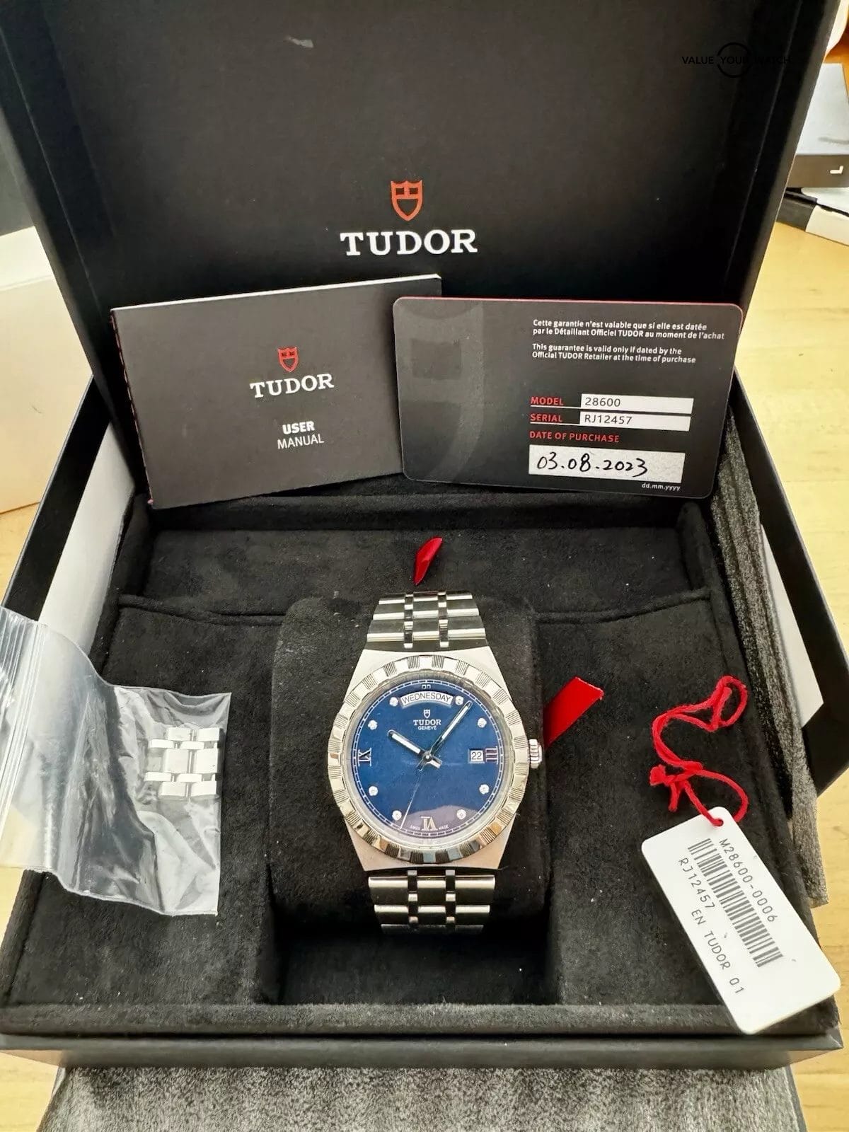 TUDOR Royal Diamond Blue M28600-0006 Full Set - Image 8