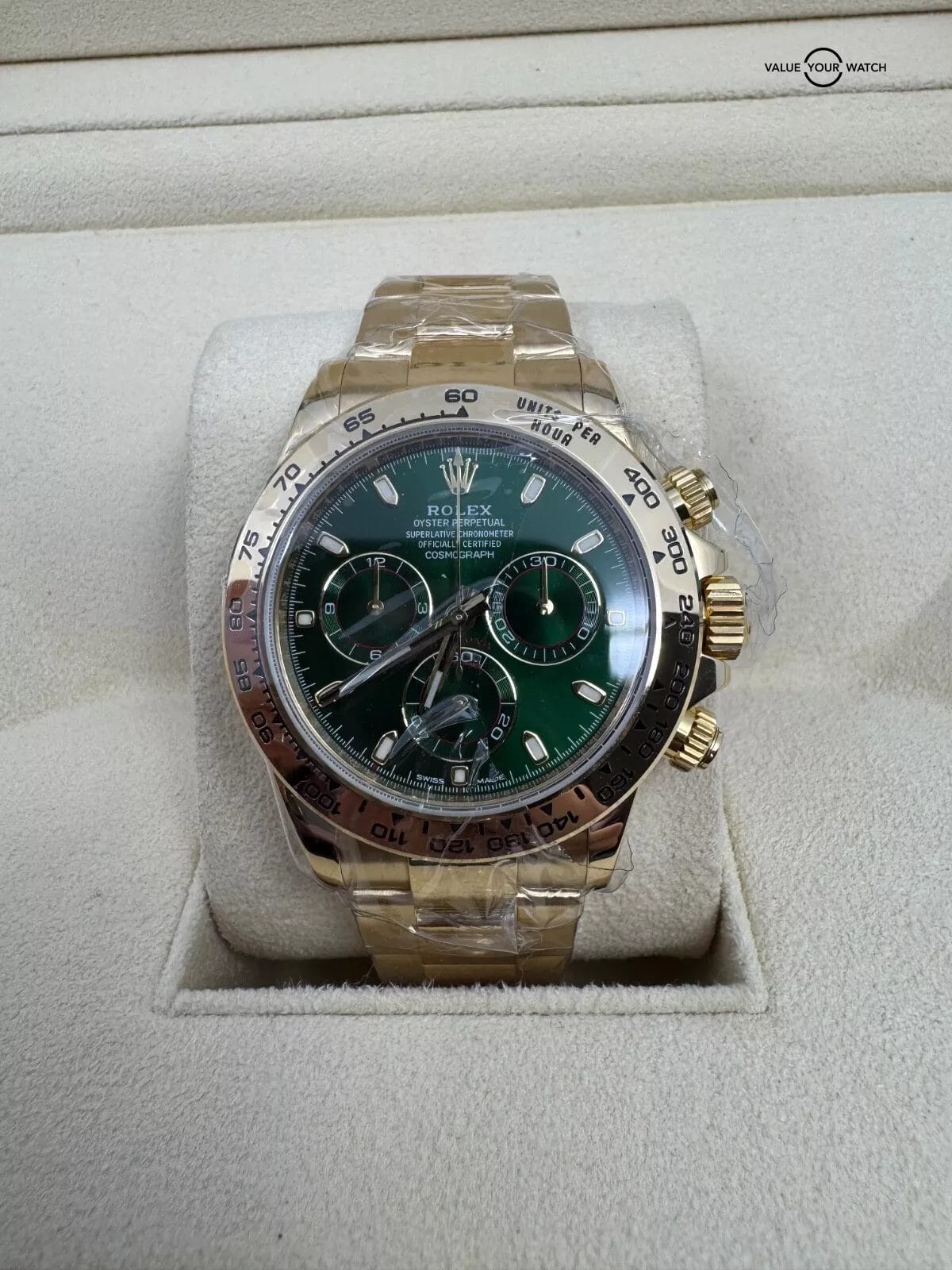 WHITE TAG MINT PAPERS Rolex Daytona GREEN “JOHN MAYER” DIAL 40mm 18K 116508 - Image 9