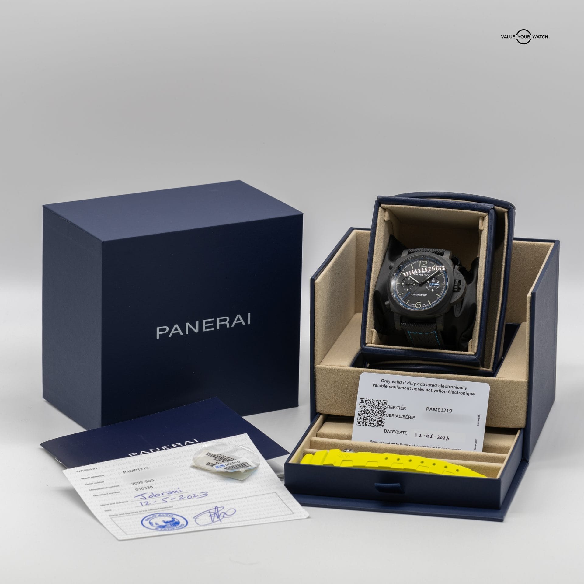 2023 Panerai Luminor Chrono Carbotech 44mm PAM01219 Box & Papers Excellent Cond - Image 14