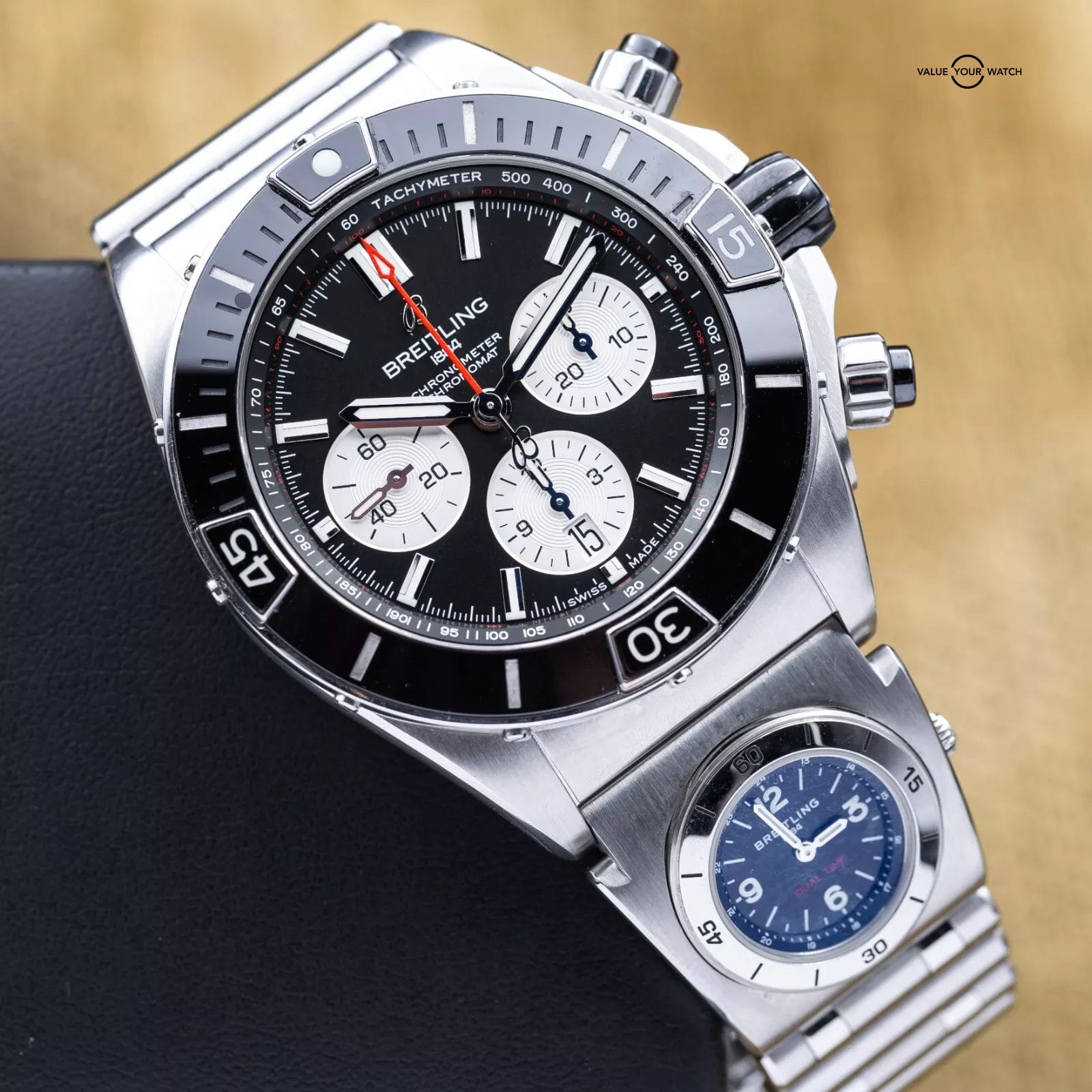 Breitling Super Chronomat B01 44 UTC Black Dial Steel 44mm AB0136 - 2022 - Image 6