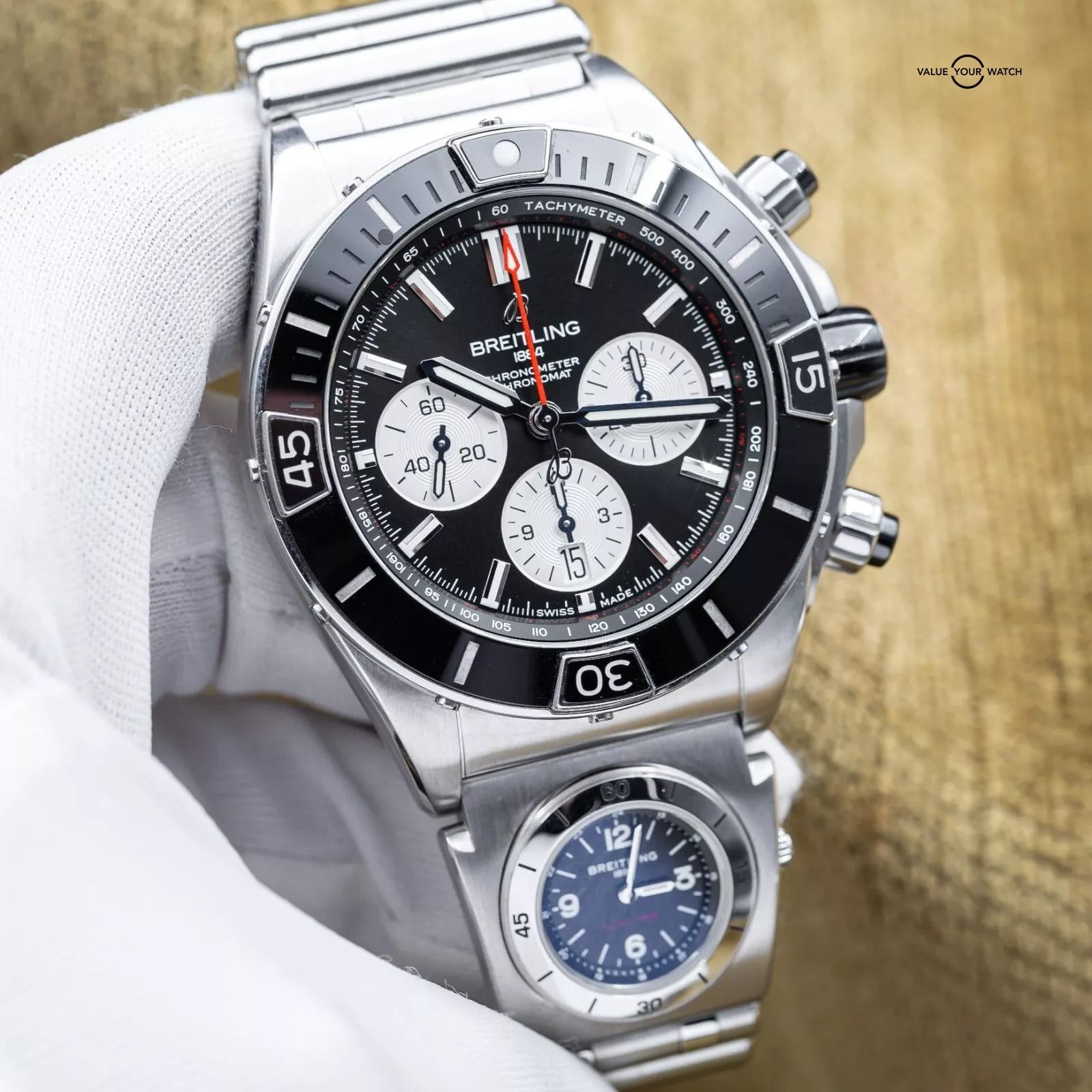 Breitling Super Chronomat B01 44 UTC Black Dial Steel 44mm AB0136 - 2022 - Image 7