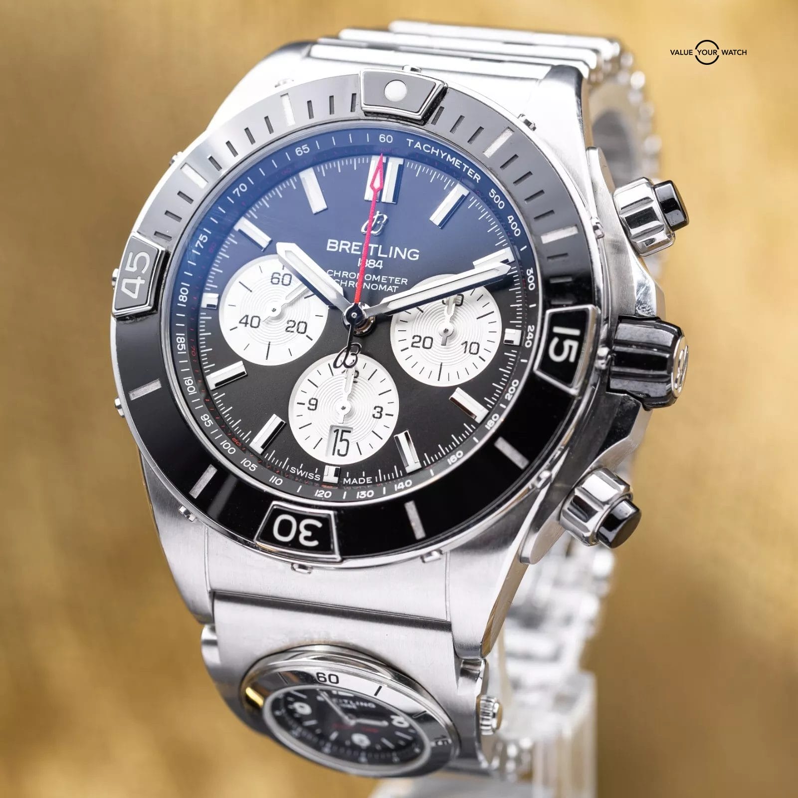 Breitling Super Chronomat B01 44 UTC Black Dial Steel 44mm AB0136 - 2022 - Image 15