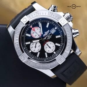 Breitling Super Avenger 2 Black Dial Stainless Steel 48mm – A13371