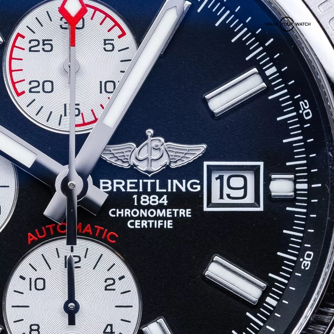 Breitling Super Avenger 2 Black Dial Stainless Steel 48mm - A13371 - Image 6