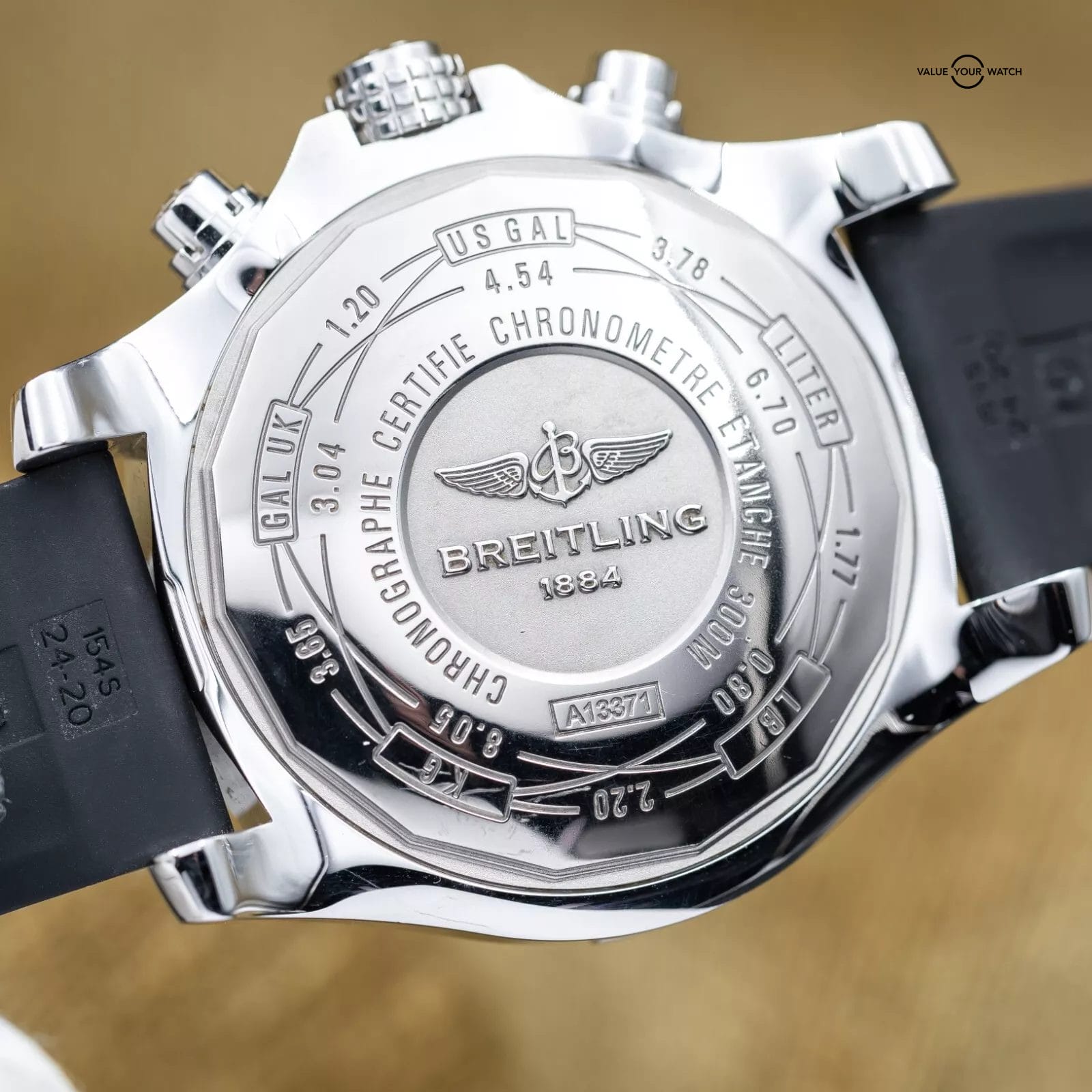 Breitling Super Avenger 2 Black Dial Stainless Steel 48mm - A13371 - Image 8