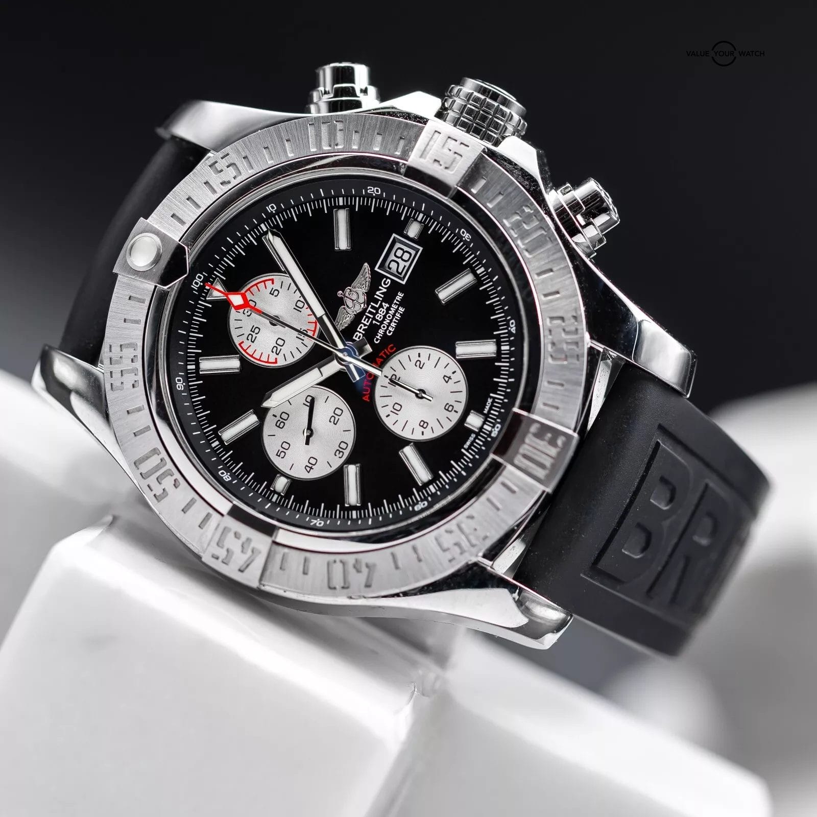 Breitling Super Avenger 2 Black Dial Stainless Steel 48mm - A13371 - Image 11