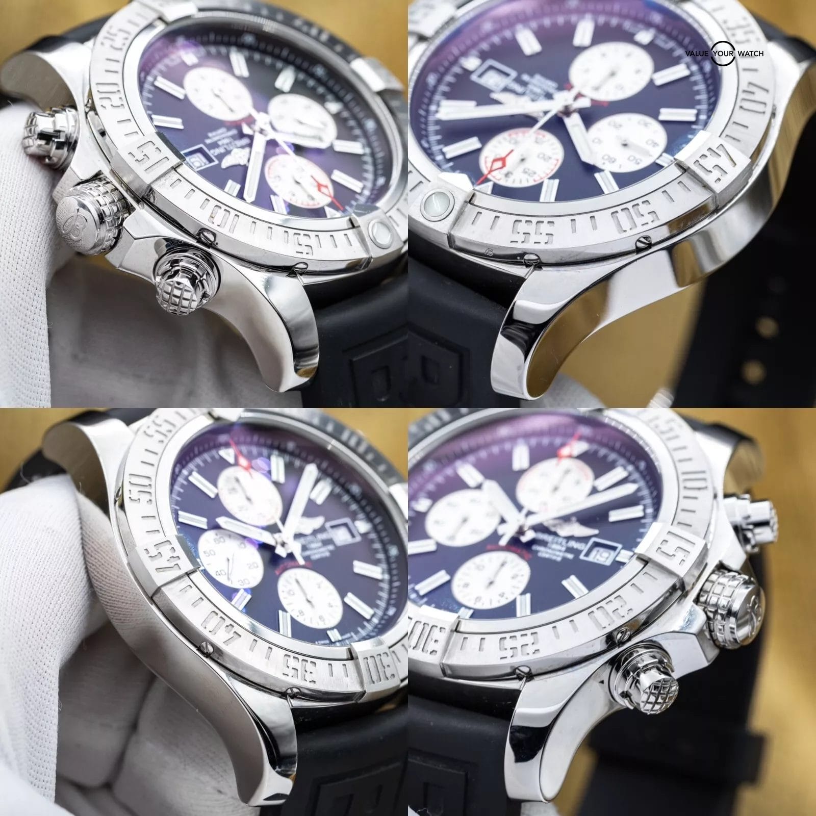 Breitling Super Avenger 2 Black Dial Stainless Steel 48mm - A13371 - Image 15