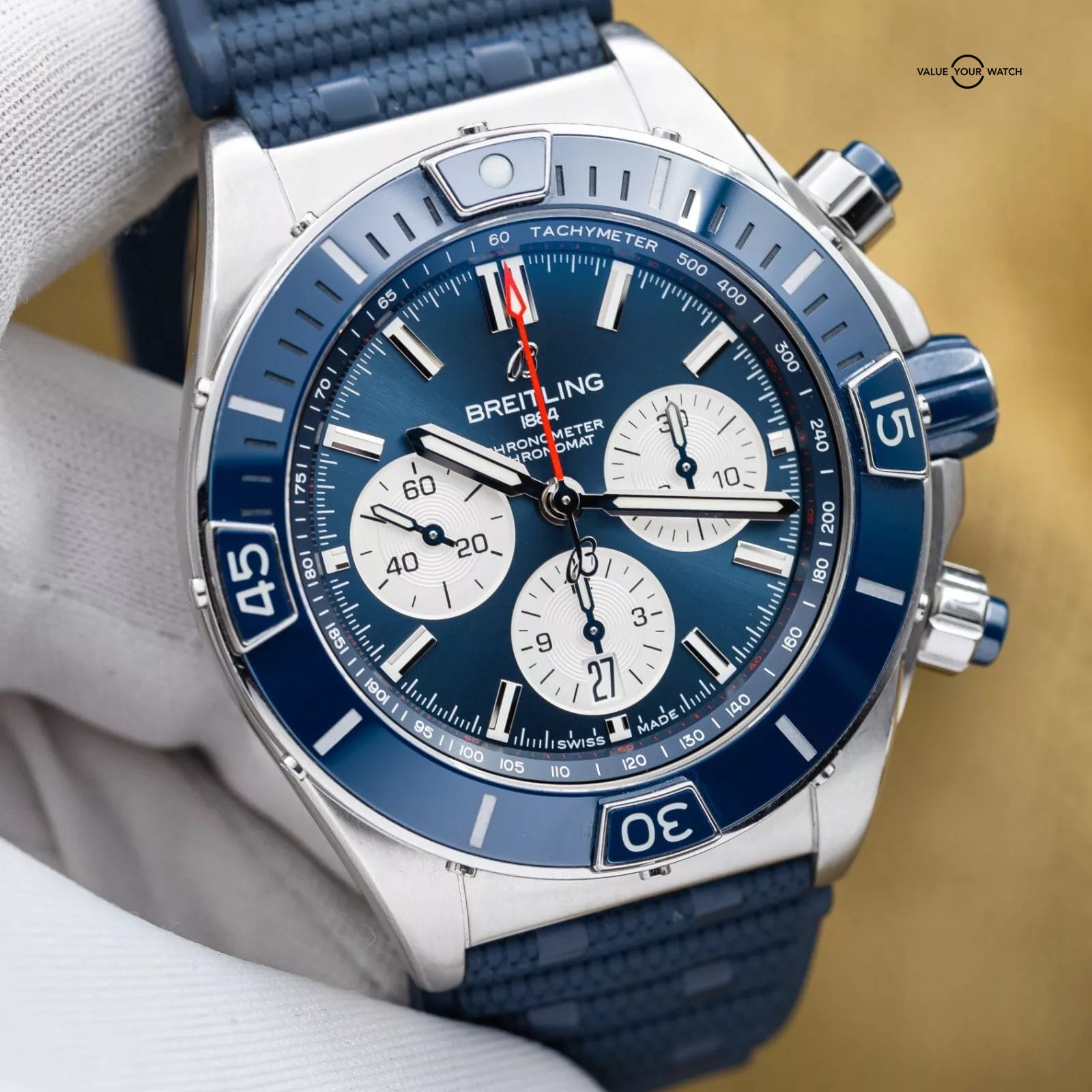 Breitling Super Chronomat B01 44 Blue Dial 44mm Chronograph AB0136 - 2023 - Image 5