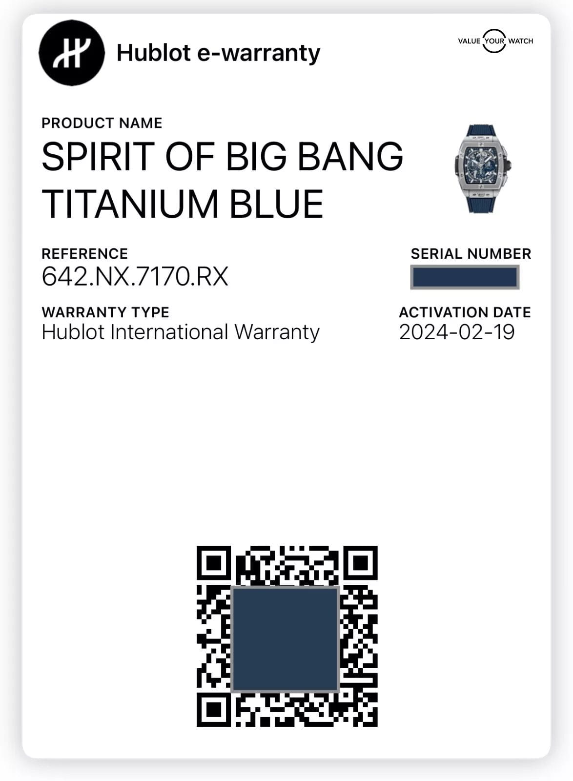 Hublot Spirit of Big Bang 42mm Titanium Blue - Warranty till 2027 - Full Set - Image 3