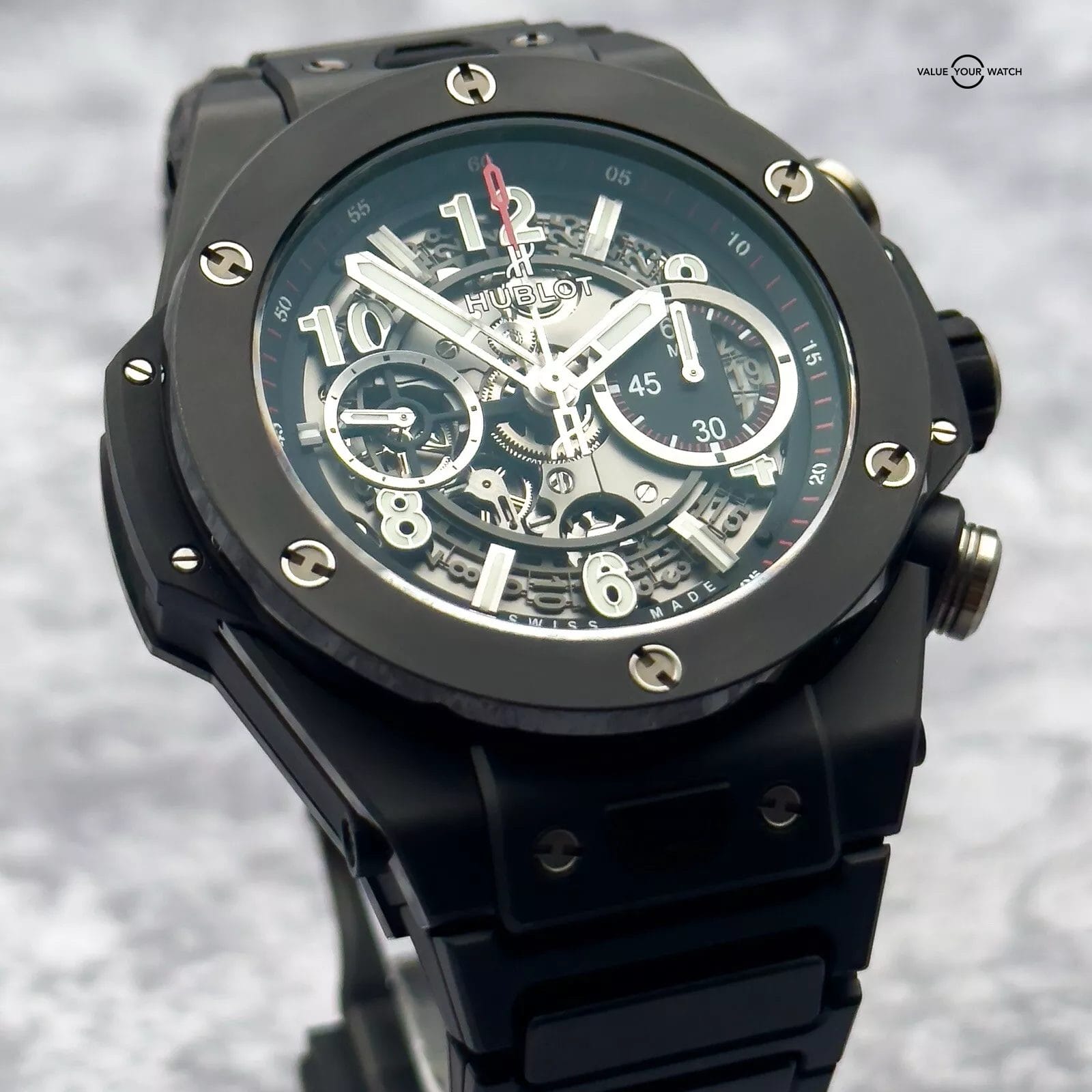 Hublot Big Bang Unico Black Magic Bracelet Ceramic Skeleton 45mm- 411.CI.1170.CI - Image 6