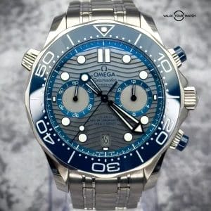 Omega Seamaster Diver 300M Chronograph Blue/Grey Wave Dial – 210.30.44.51.06.001