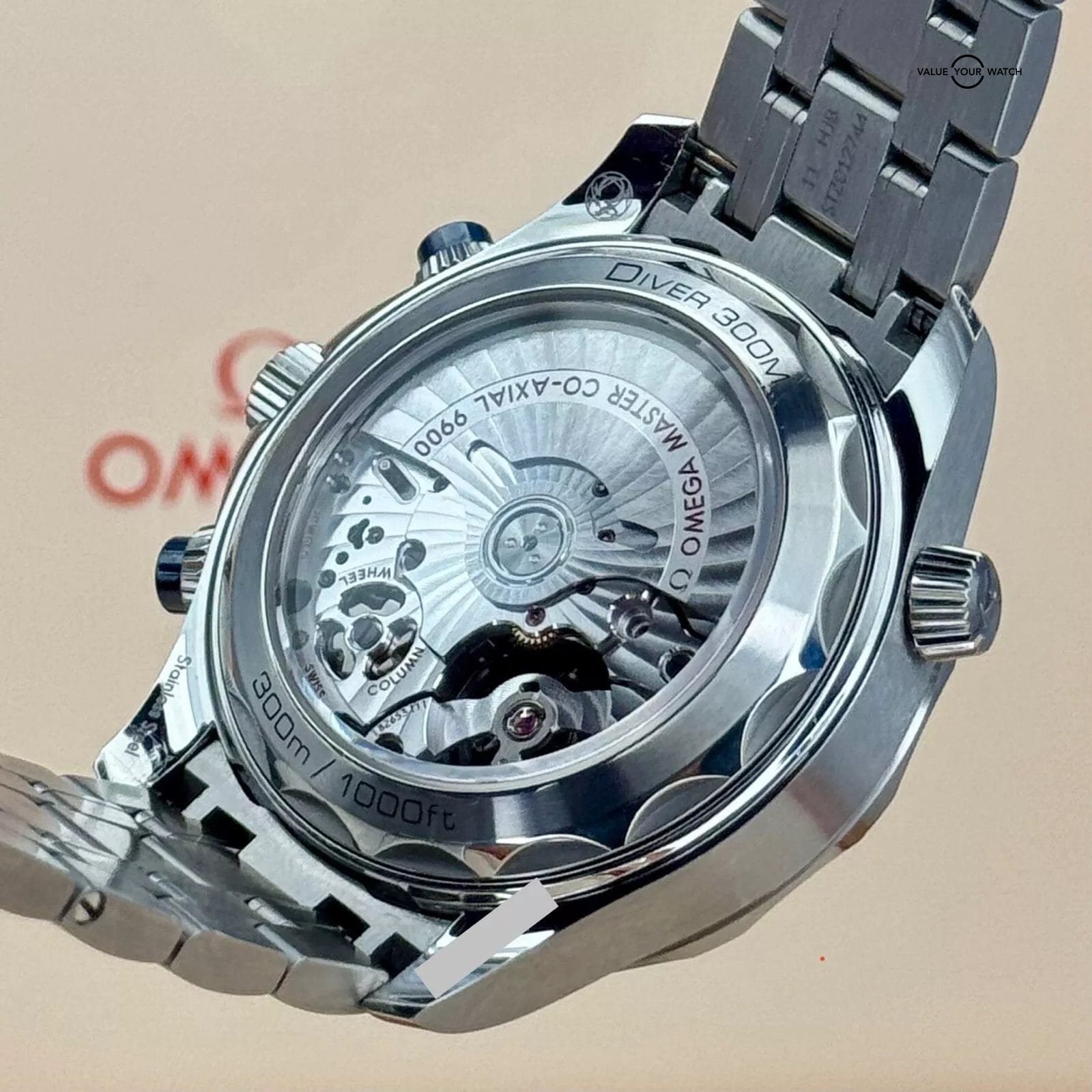 Omega Seamaster Diver 300M Chronograph Blue/Grey Wave Dial - 210.30.44.51.06.001 - Image 7