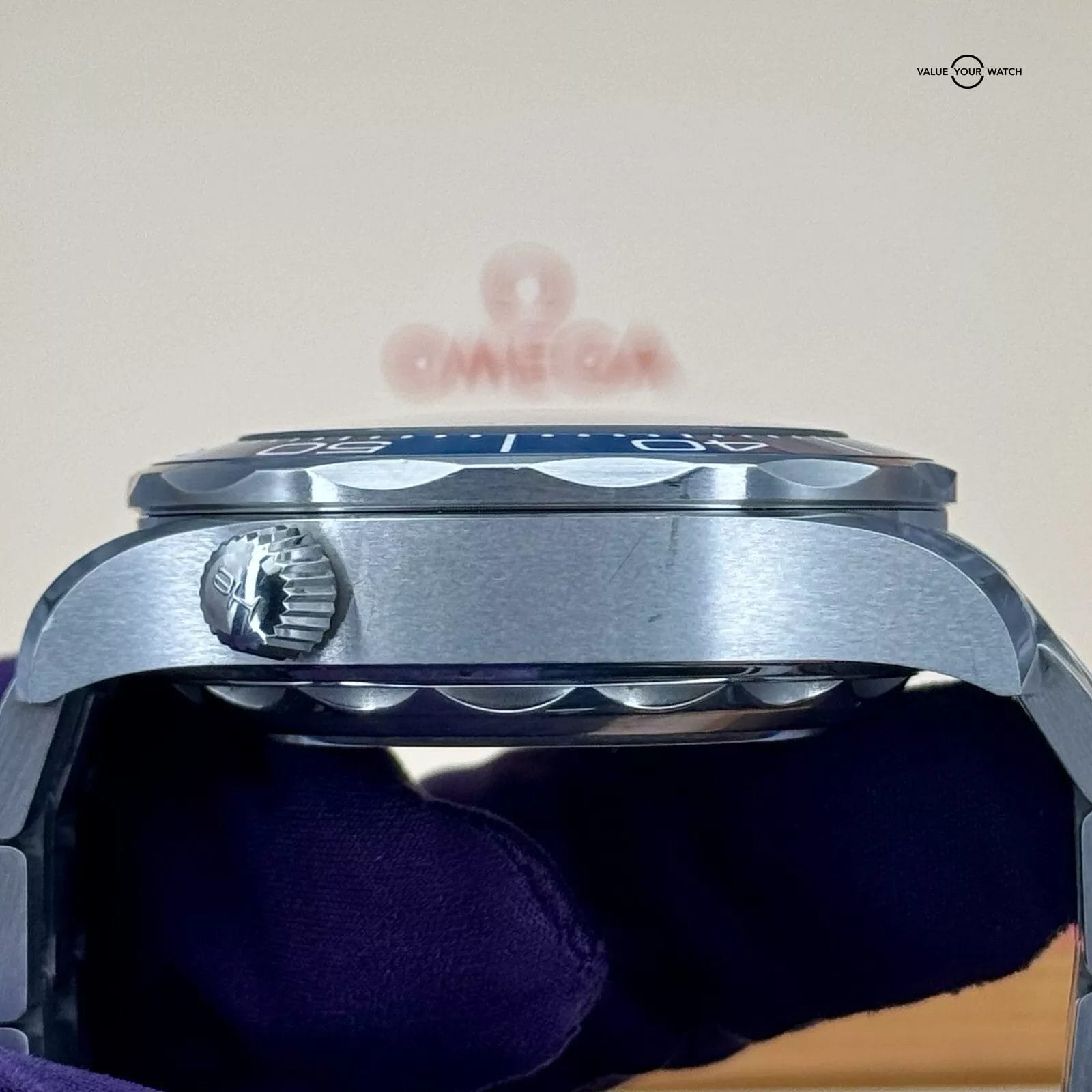 Omega Seamaster Diver 300M Chronograph Blue/Grey Wave Dial - 210.30.44.51.06.001 - Image 8