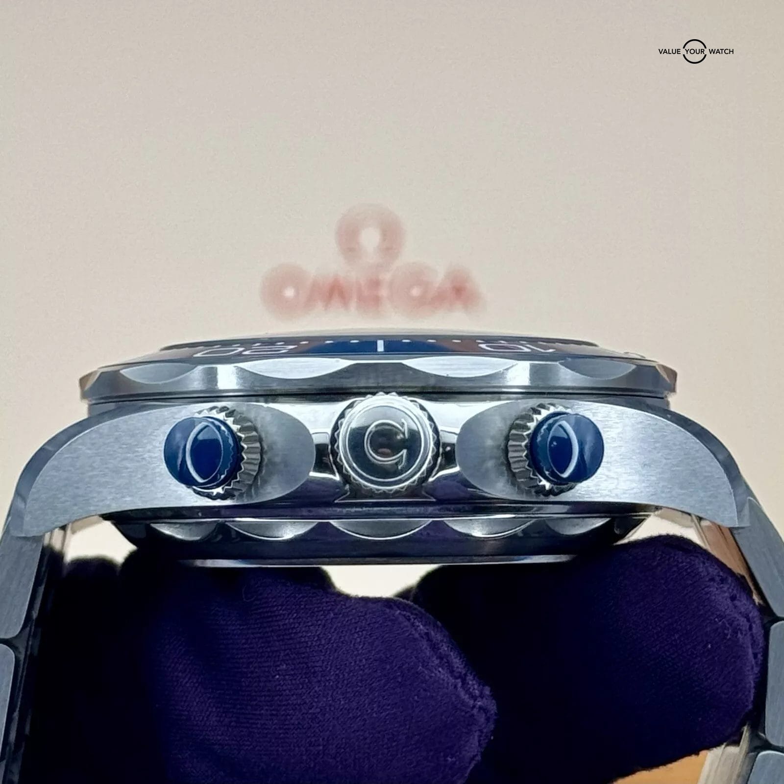 Omega Seamaster Diver 300M Chronograph Blue/Grey Wave Dial - 210.30.44.51.06.001 - Image 9