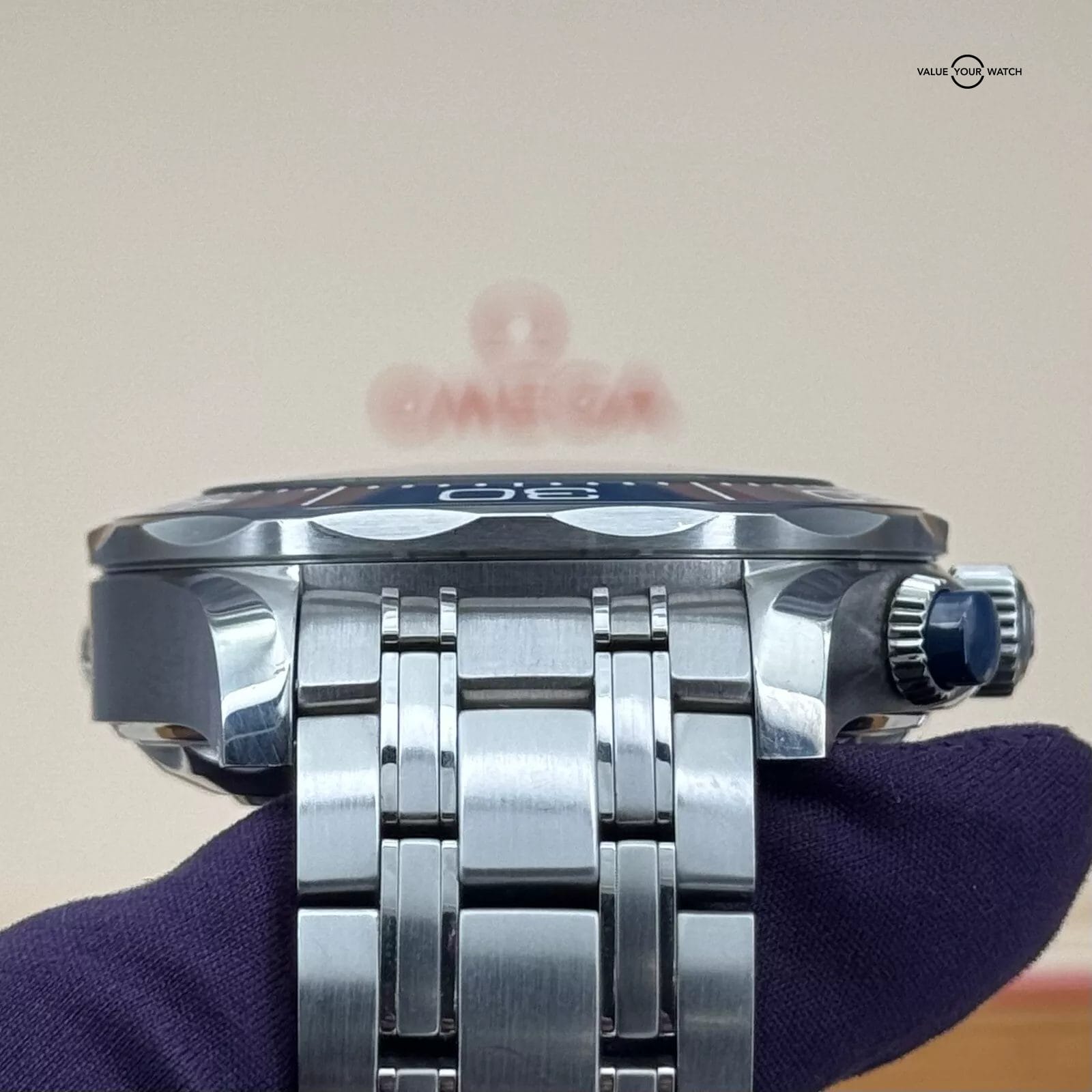 Omega Seamaster Diver 300M Chronograph Blue/Grey Wave Dial - 210.30.44.51.06.001 - Image 14