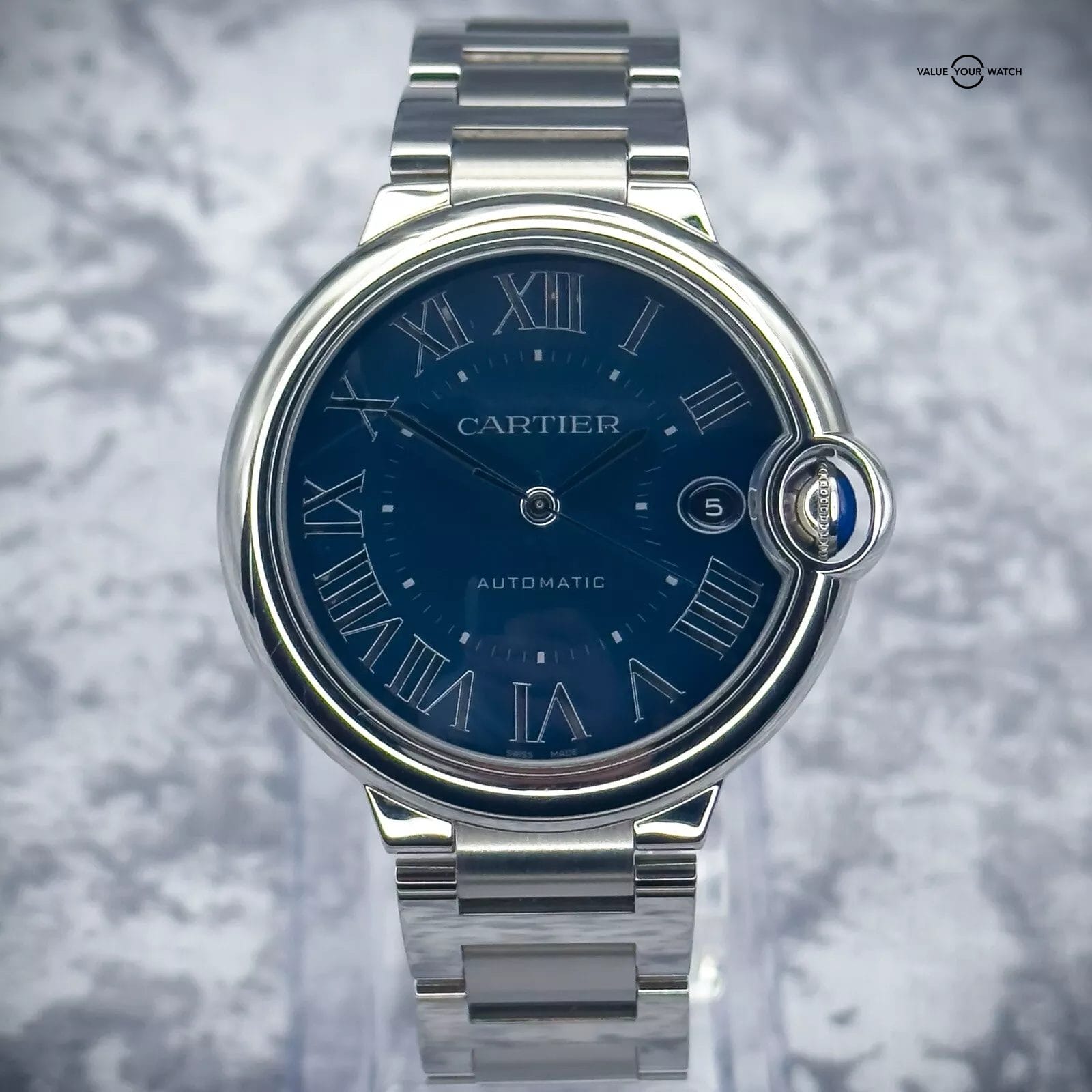 2022 Cartier Ballon Bleu 40mm Blue Dial Roman Numberals - WSBB0061 - B&Ps!