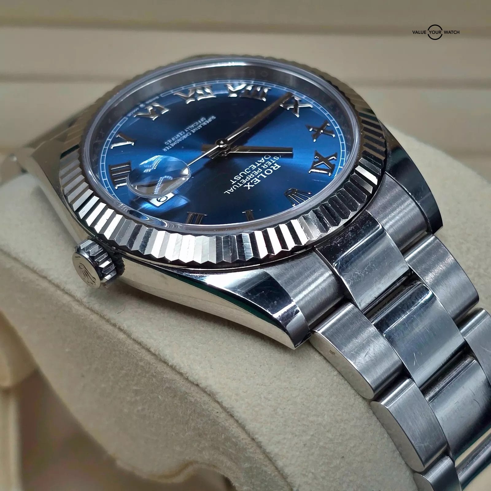 Rolex Datejust 41mm DJ41 Blue Roman Dial with White Gold Bezel, ref. 126334 2020 - Image 3