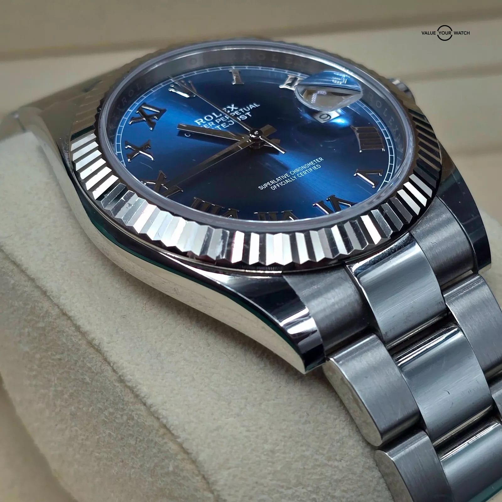 Rolex Datejust 41mm DJ41 Blue Roman Dial with White Gold Bezel, ref. 126334 2020 - Image 5