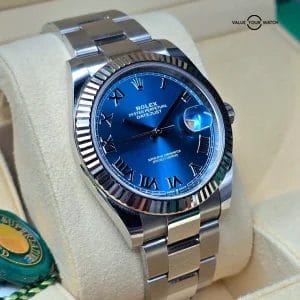 Rolex Datejust 41mm DJ41 Blue Roman Dial with White Gold Bezel, ref. 126334 2020