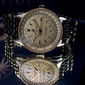 Breitling Navitimer Automatic 41 Rose Gold&amp;Steel Full Set &#8211; Box &amp; Papers 2018 Excellent Cond U17326211G1A1