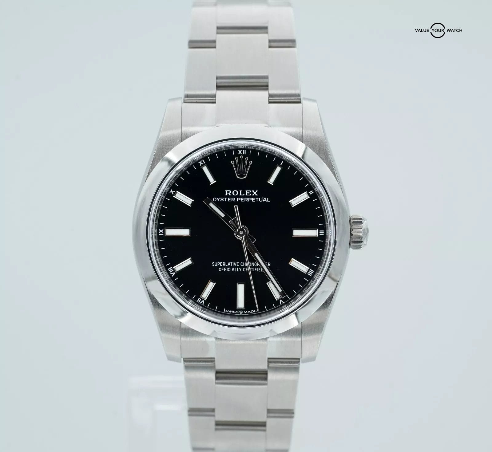 2024 Rolex Oyster Perpetual 34mm 124200 Black Dial Stainless Steel BOXES/PAPERS! - Image 3