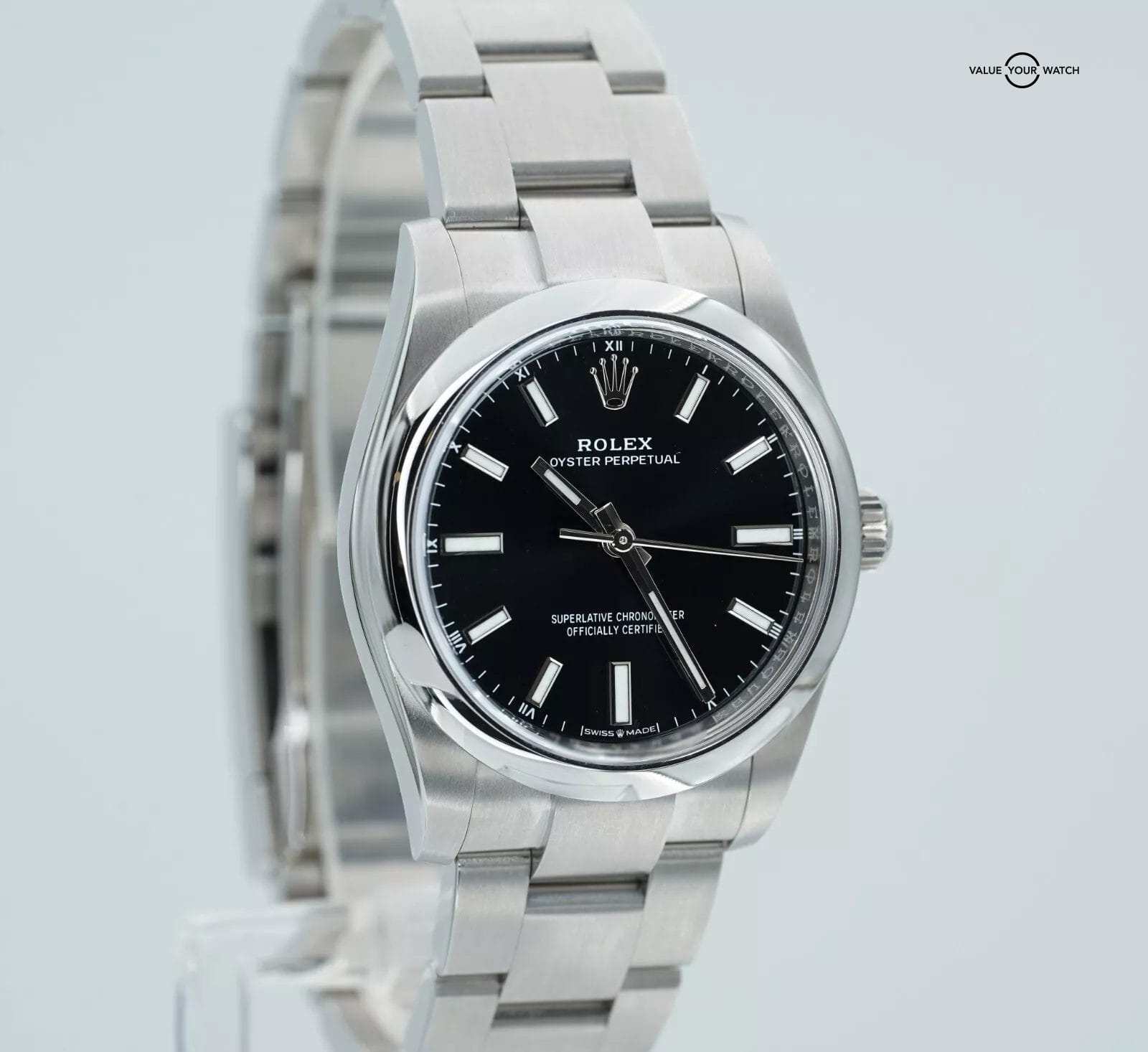 2024 Rolex Oyster Perpetual 34mm 124200 Black Dial Stainless Steel BOXES/PAPERS! - Image 4